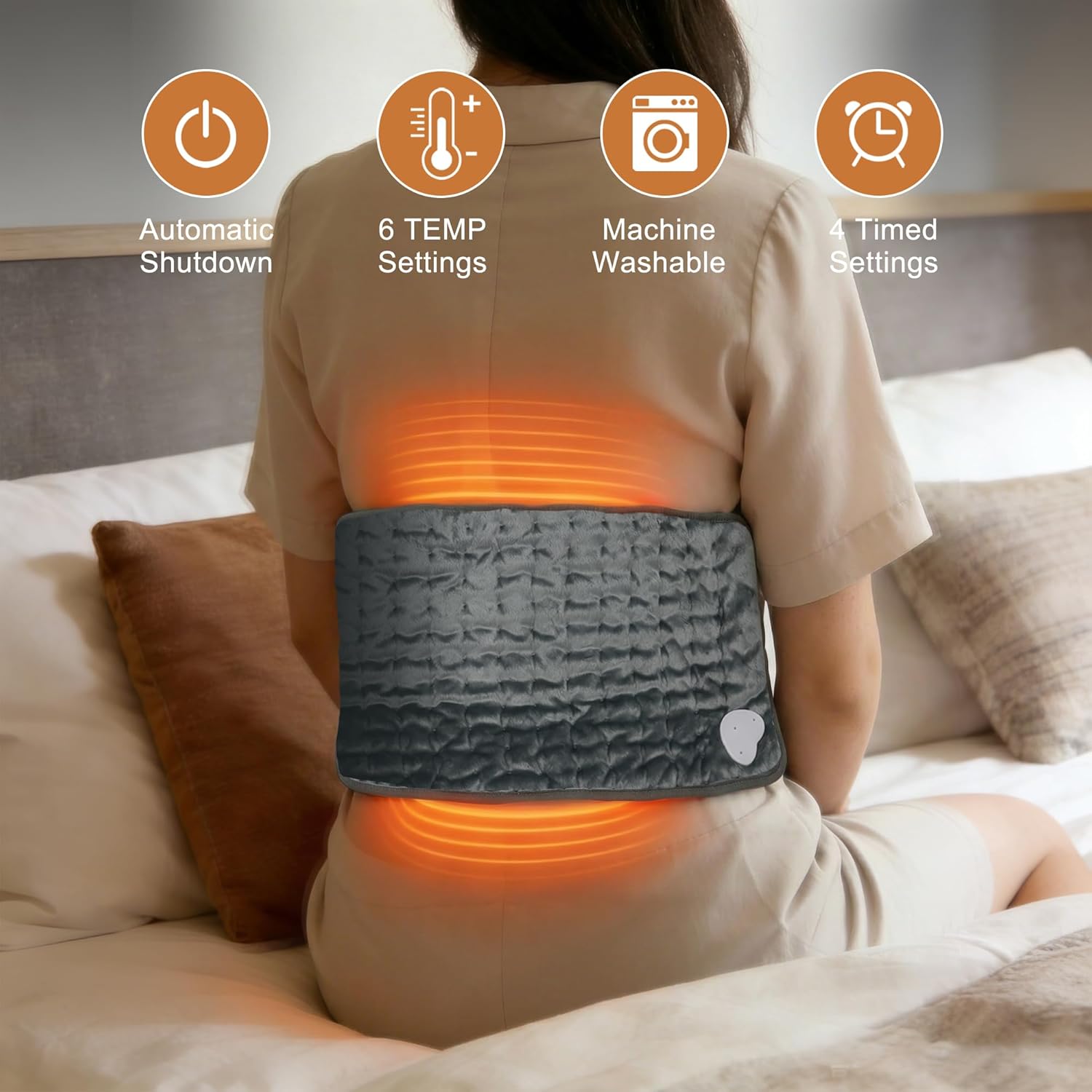 High-Quality Electric Heating Pad, Special Heating Pad with 6 Heat Settings, Saf...