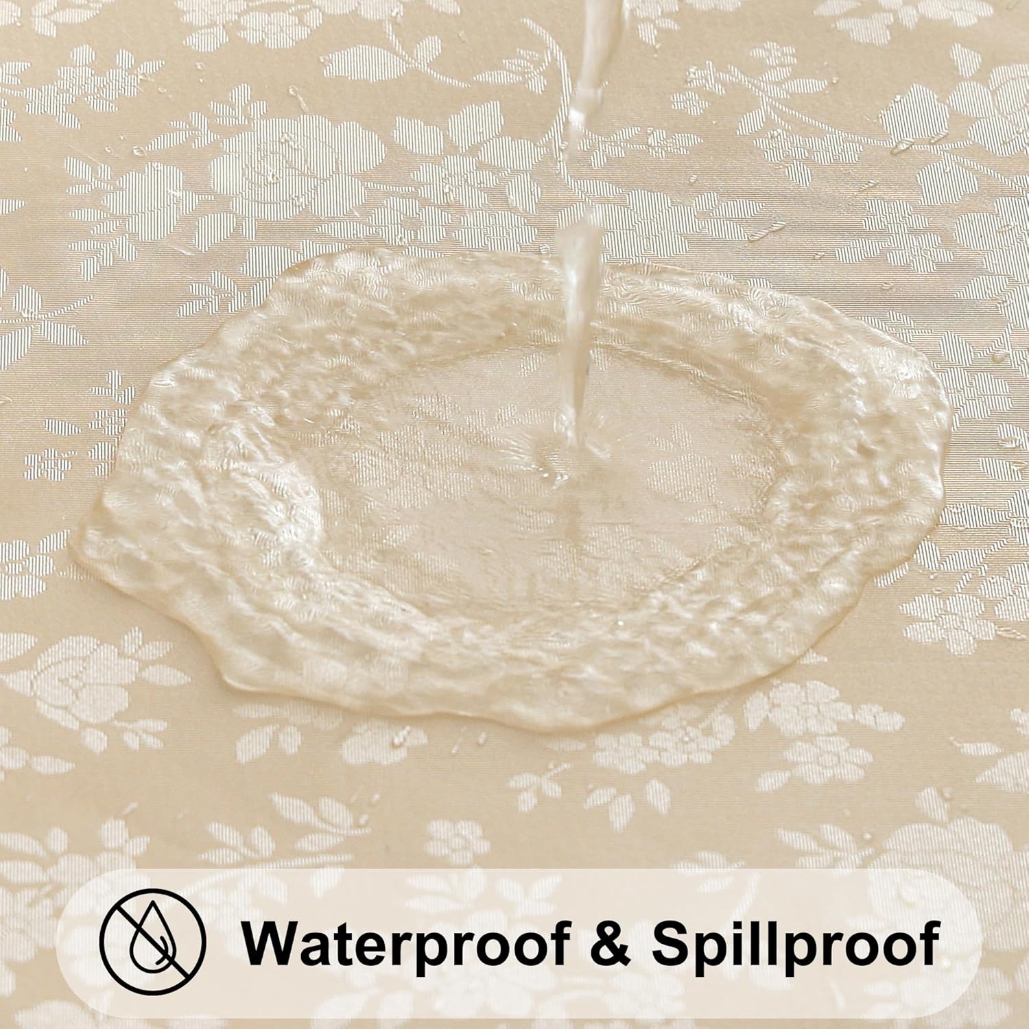 Smiry Rectangle Table Cloth, Waterproof Heavy Duty Vinyl Tablecloths, Wipeable W...