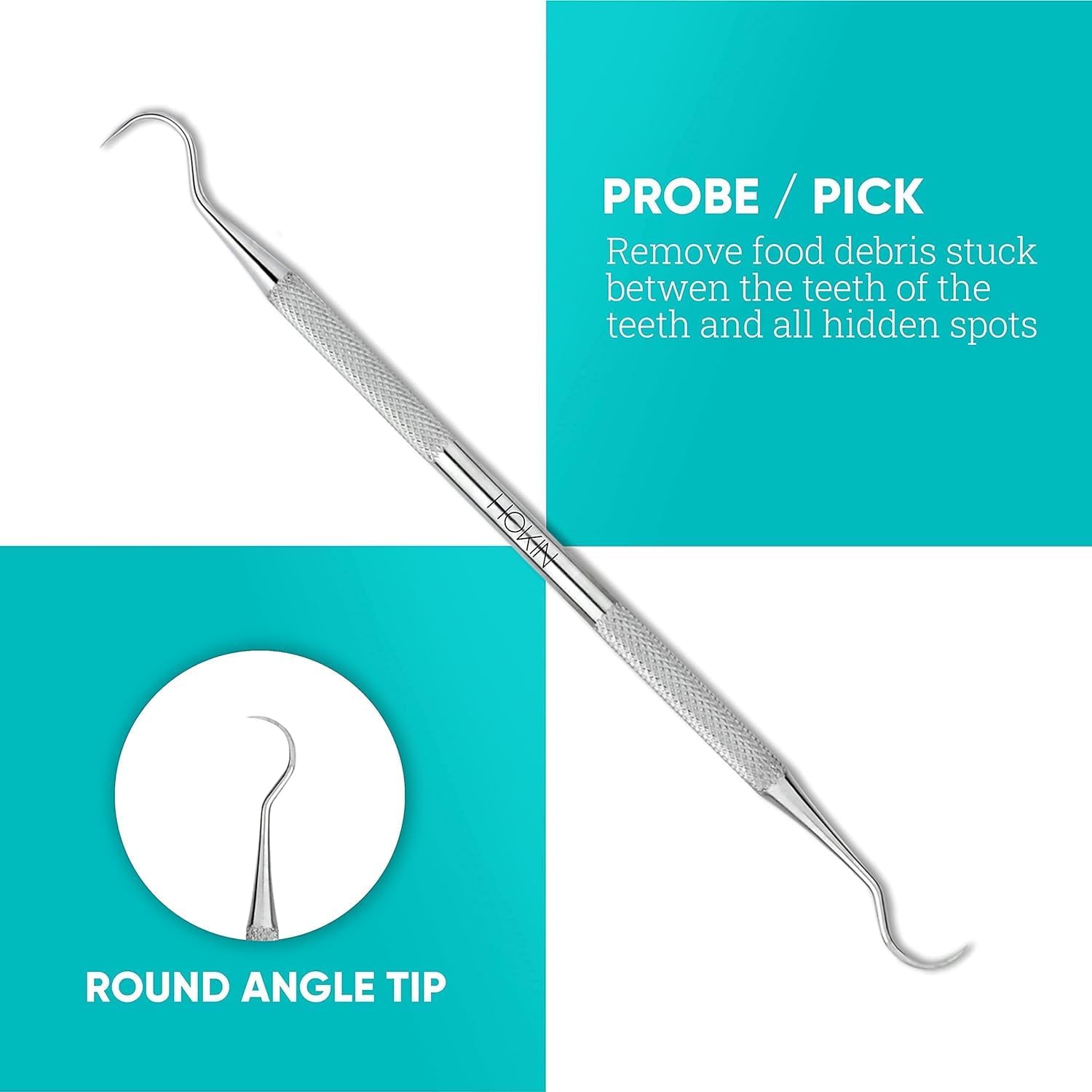 HOKIN Plaque Remover Teeth Cleaning Tool 4 Pcs Den...