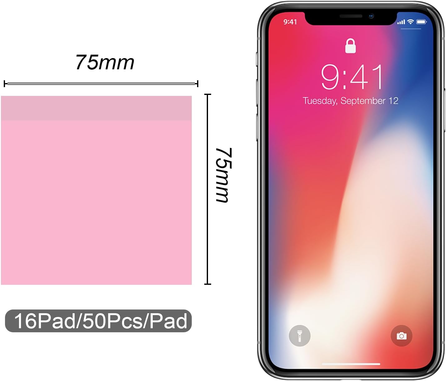 (16 Pads) Sticky Notes, 3x3 inches, Self-Sticky Note Pads Multi Colors, School S...