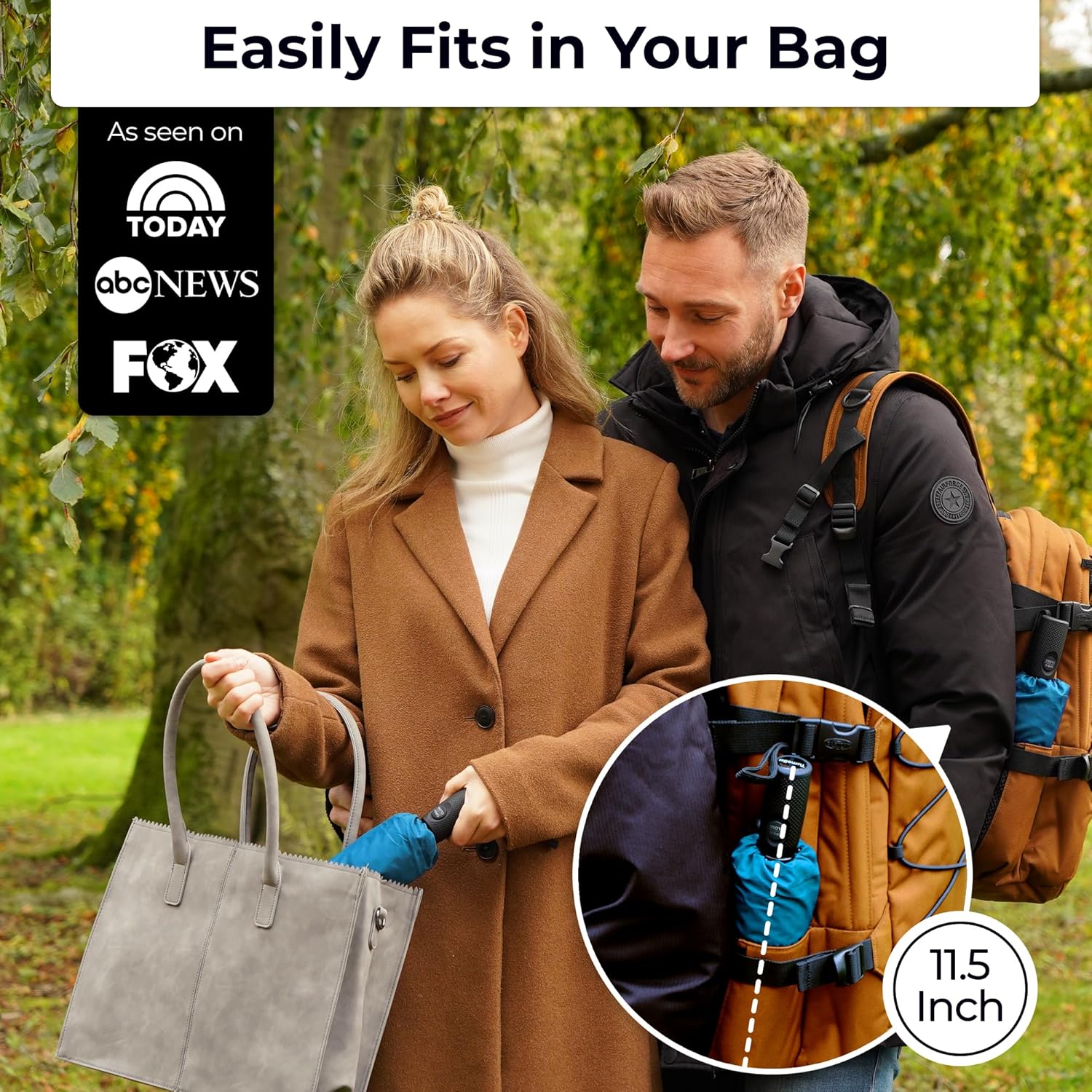 TUMELLA Strongest Windproof Travel Umbrella (Compact, Superior & Beautiful), Sma...