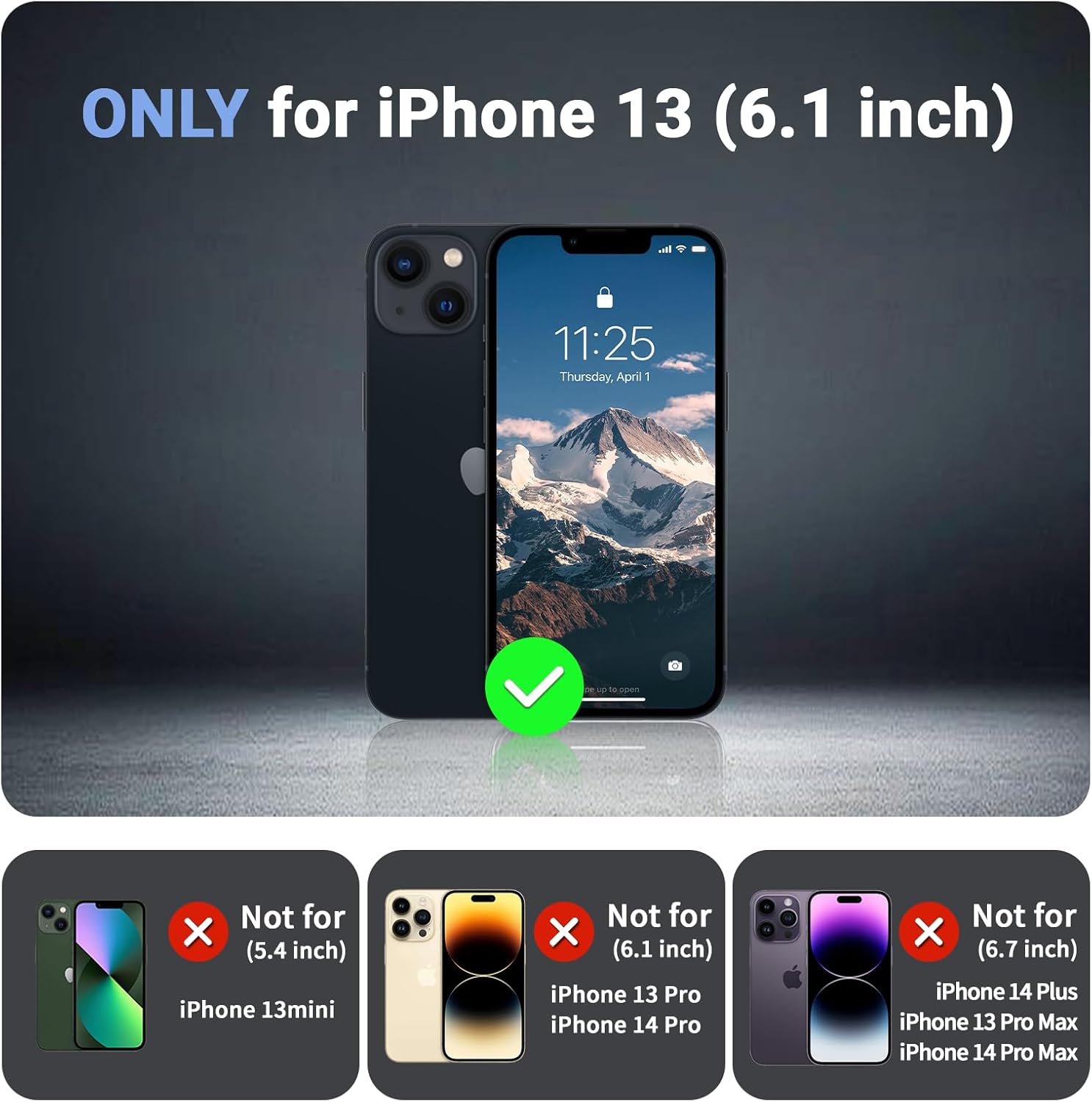 Magnetic for iPhone 13 Case, [Compatible with MagSafe][Military Grade Drop Prote...
