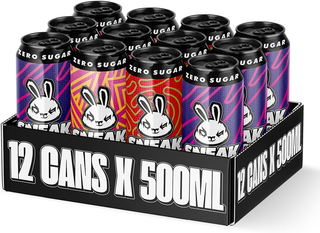 SNEAK Energy Drink Cans | Cherry Limeade, Purple Storm & Raspberry Lemonade | No...