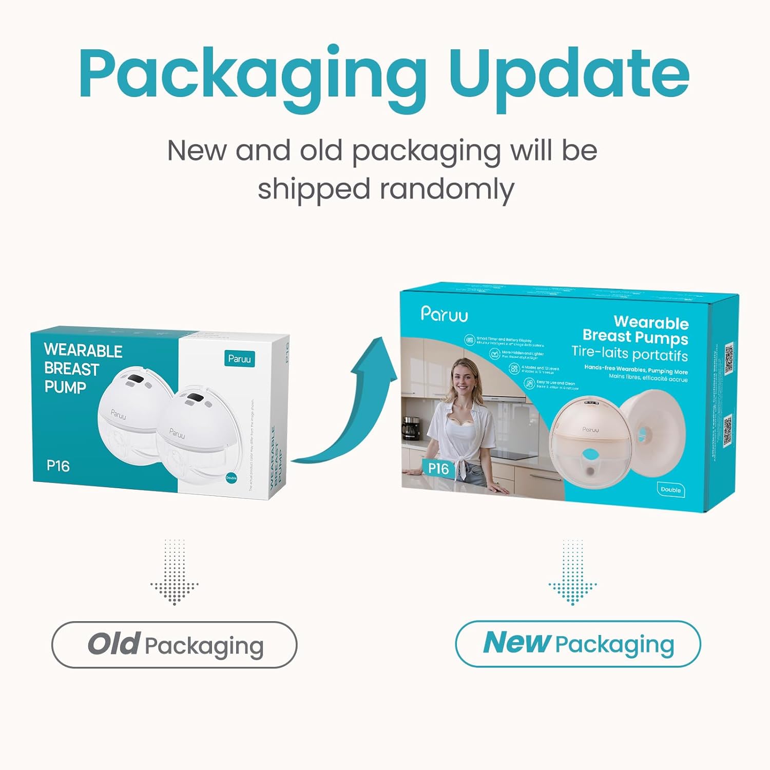 Paruu Hands Free Breast Pump P16, Wearable Breast...