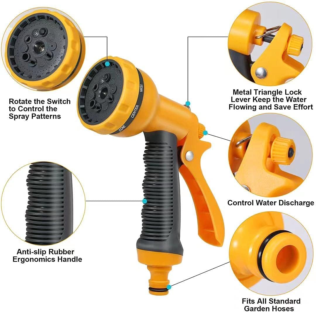 Garden Hose Pipe Spray Gun,10 Adjustable Patterns Hose Nozzle, High-Pressure Ant...