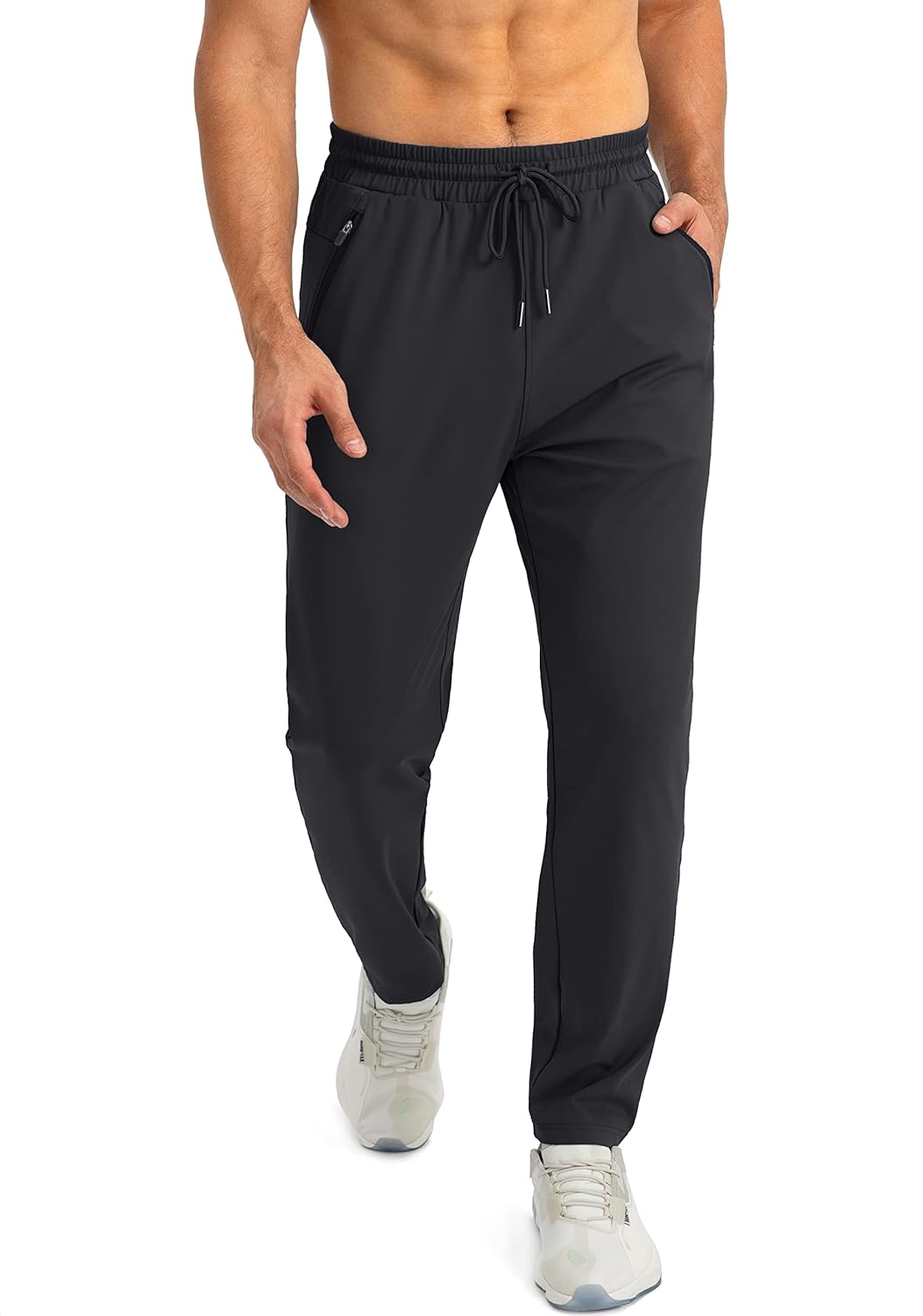 G Gradual Men's Sweatpants with Zipper Pockets Tapered Joggers for Men Athletic...