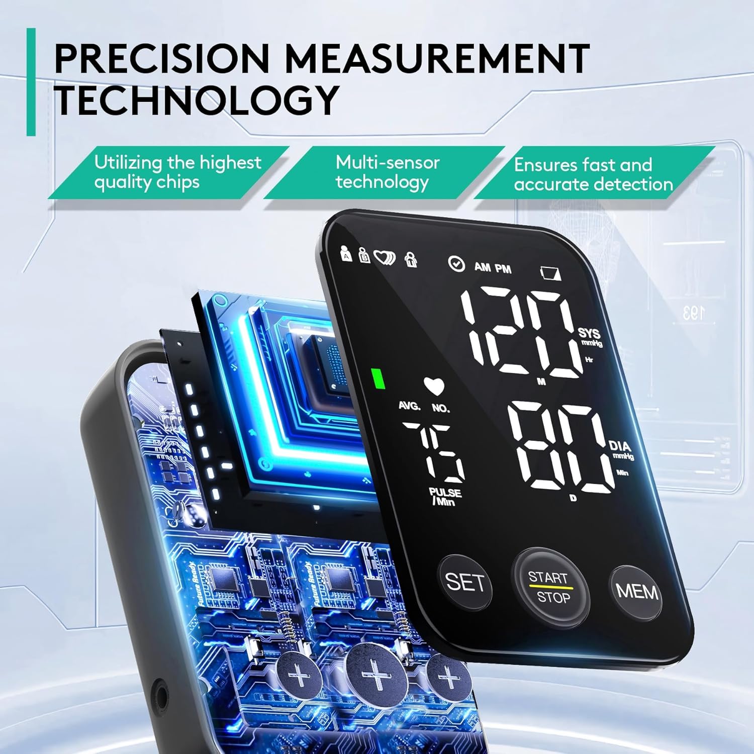 Oklar Blood Pressure Monitor Upper Arm Monitors for Home Use BP Machine Sphygmom...