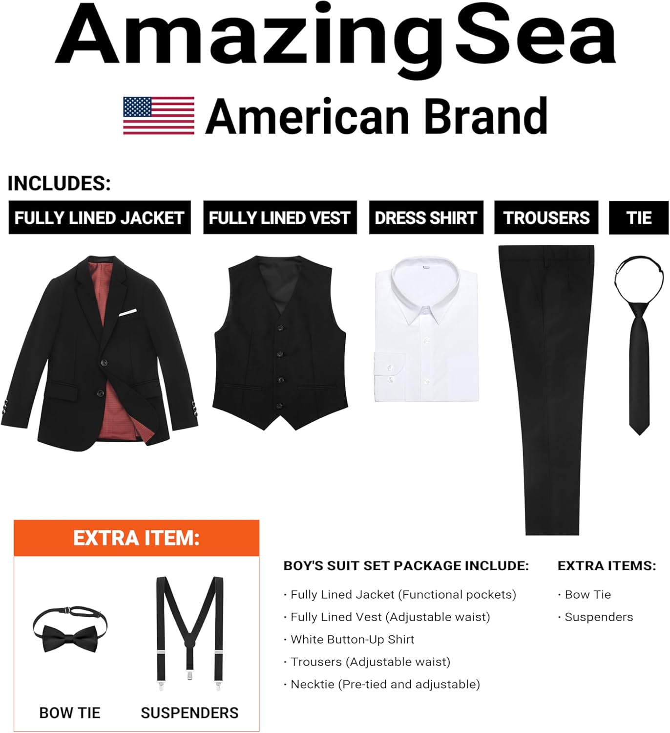 Boys Formal Suits Set, Special Suit Collection from Toddlers to Teen, Comfortabl...