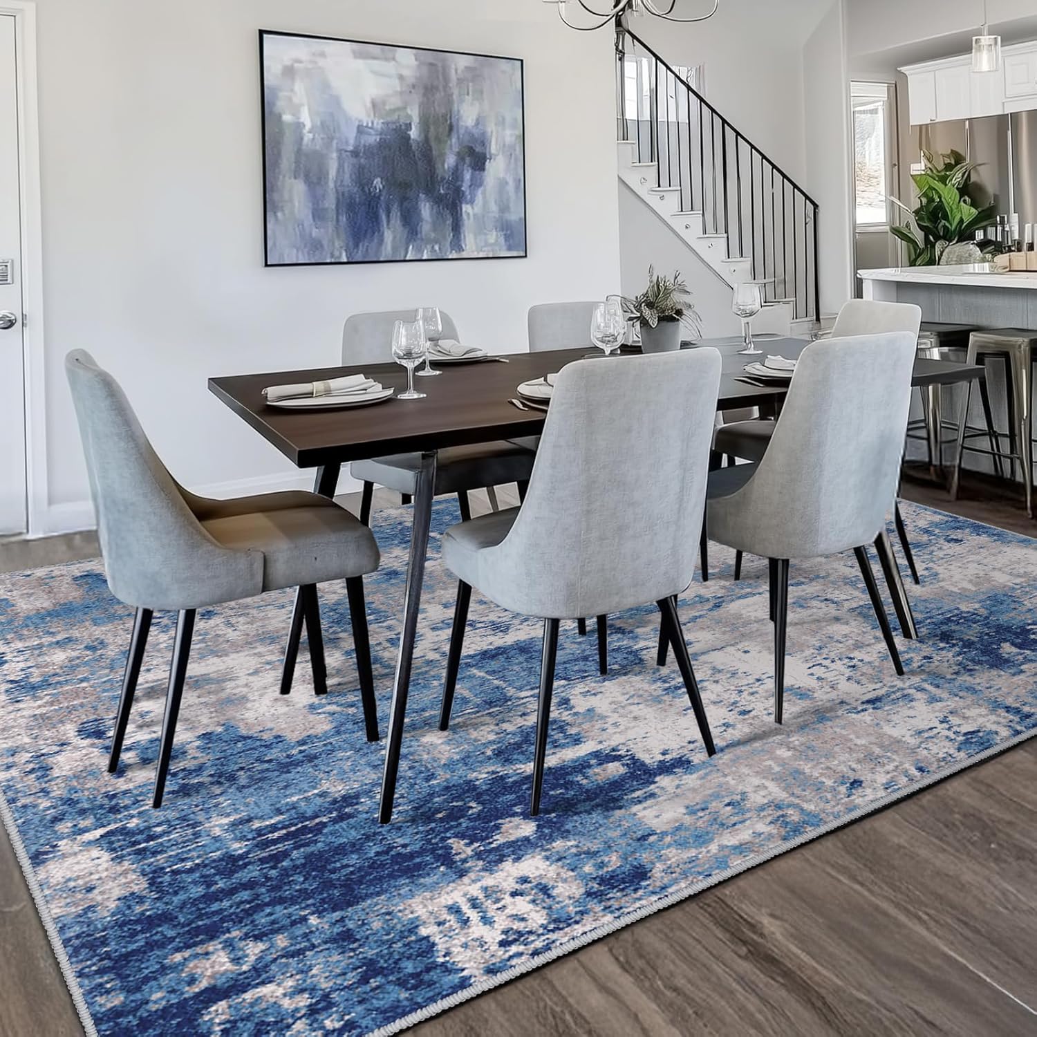 High-Quality Washable Area Rugs, Modern Abstract Soft Rug by [Brand Name], Styli...