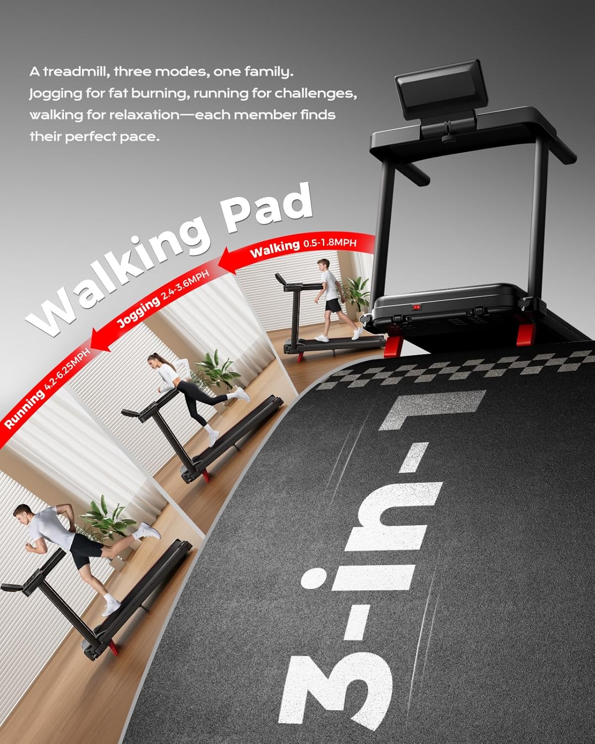 Foldable Treadmill, Special Home Treadmill for Incline, Innovative Quiet Walking...