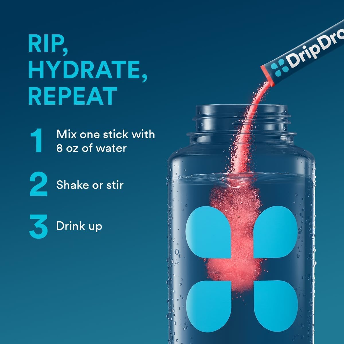 DripDrop Hydration Packets - Juicy Variety Pack - Single Serve Electrolytes Powd...