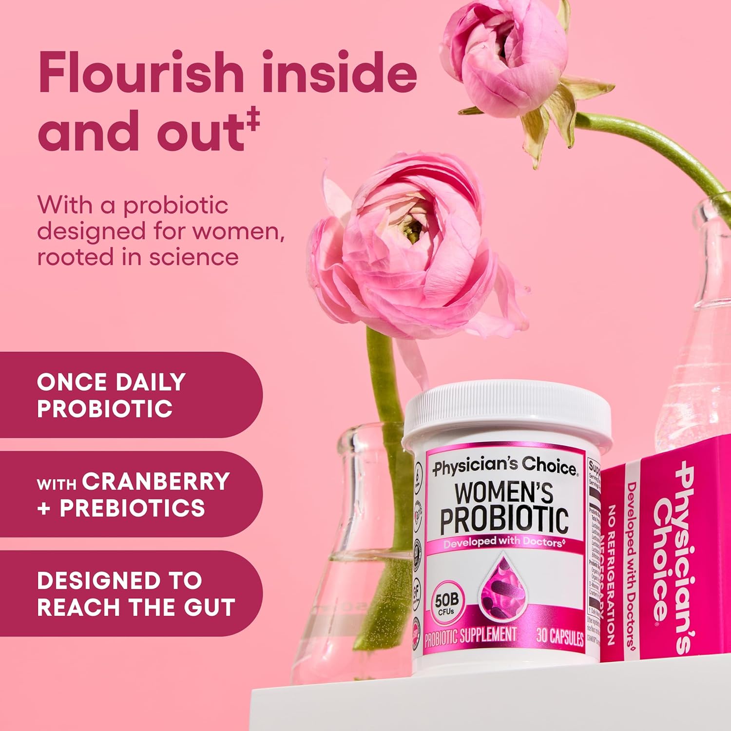 Physician's CHOICE Probiotics for Women - PH Balance, Digestive, UT, & Feminine...