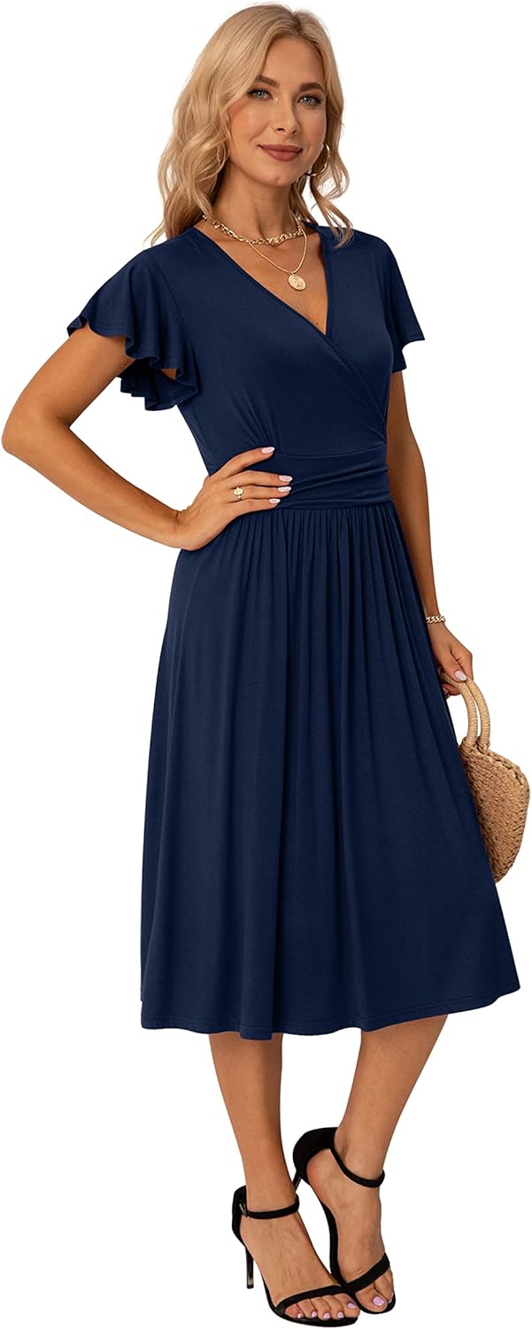 GRECERELLE Women's Dress, Special Summer Wrap Dress for Ladies, Affordable Casua...