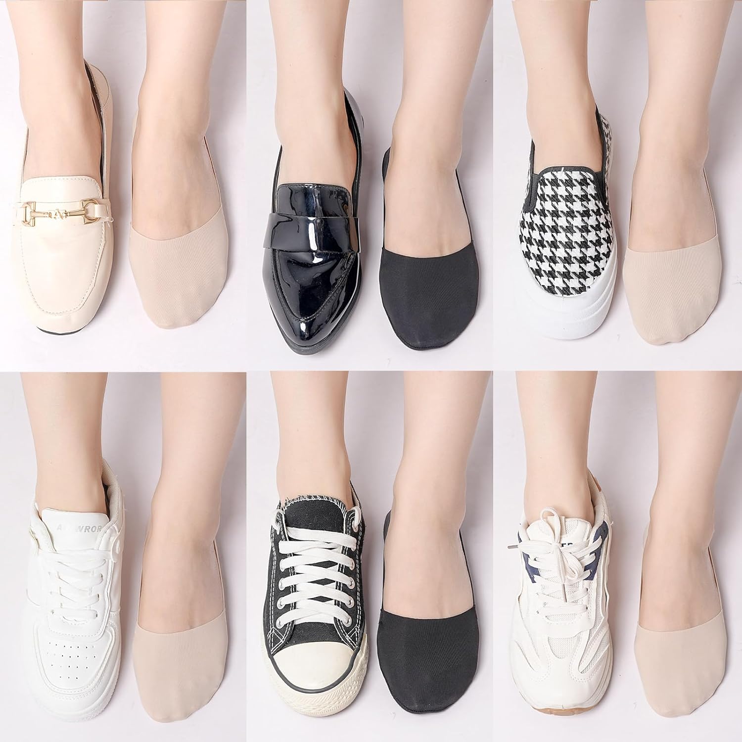 No Show Trainer Socks, Special Invisible Socks for Women, Innovative Non Slip Lo...