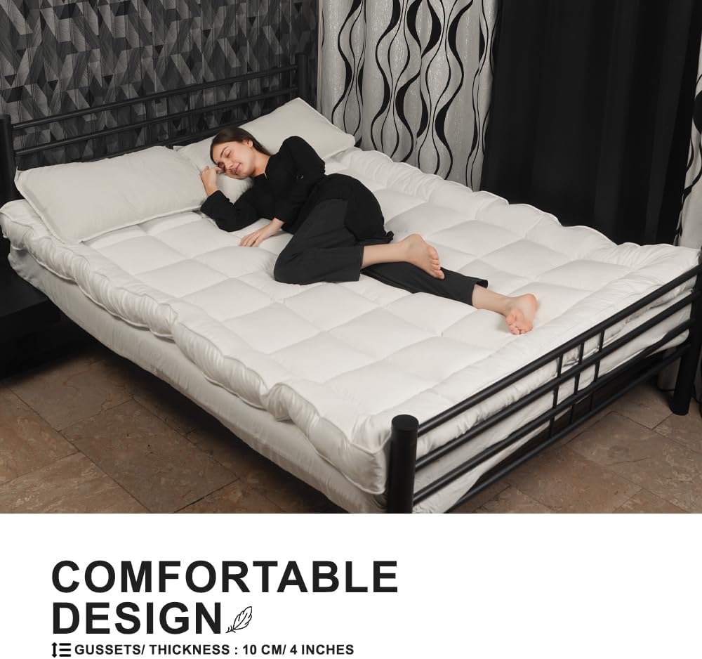 4AS Supersoft Mattress Topper, Special Mattress Topper Kingsize Bed with 1100 GS...