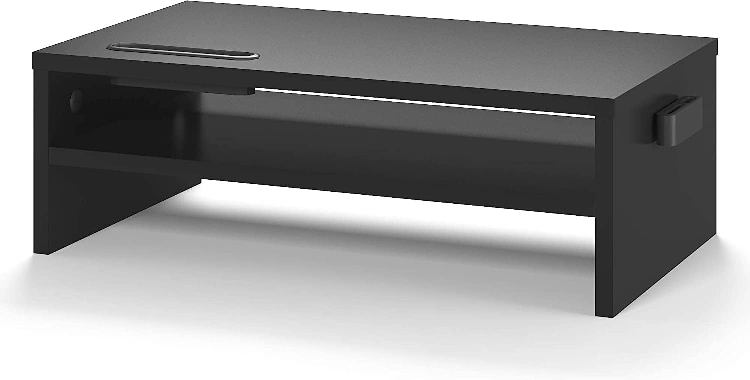BONTEC Monitor Stand Riser, 2 Tier Wooden Desk Riser, 420mm Wide, 142mm Height,...