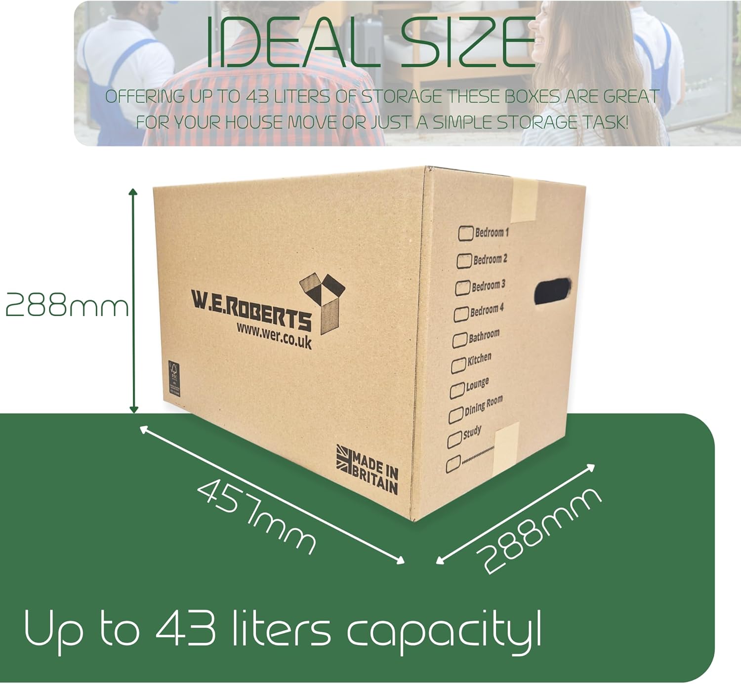 Moving Boxes x 20 Large Strong Cardboard Packing Boxes for Moving House – Ideal...