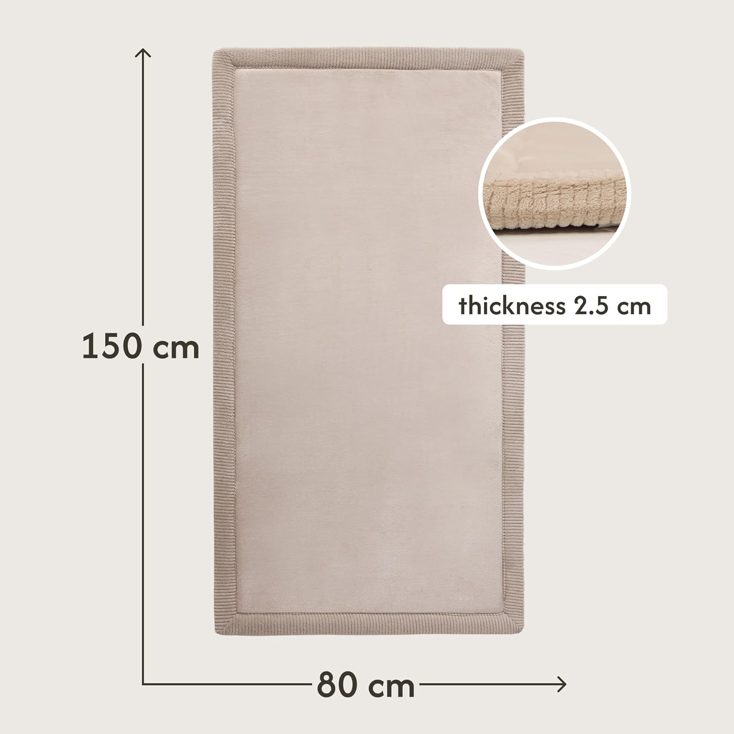 High-Quality Premium Large Coral Velvet Baby Play Mat, Special High-Density Memo...