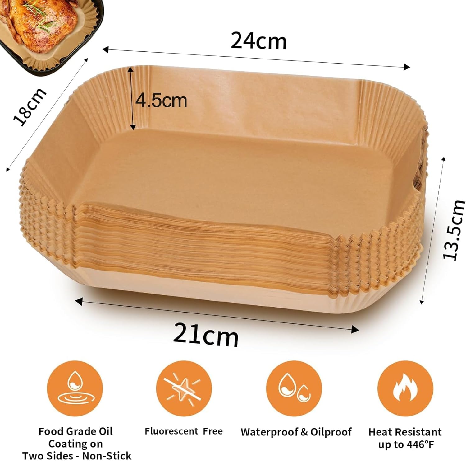 150PC Air Fryer Liners, Ninja Air Fryer Paper Liners Disposable, Air Fryer Acces...