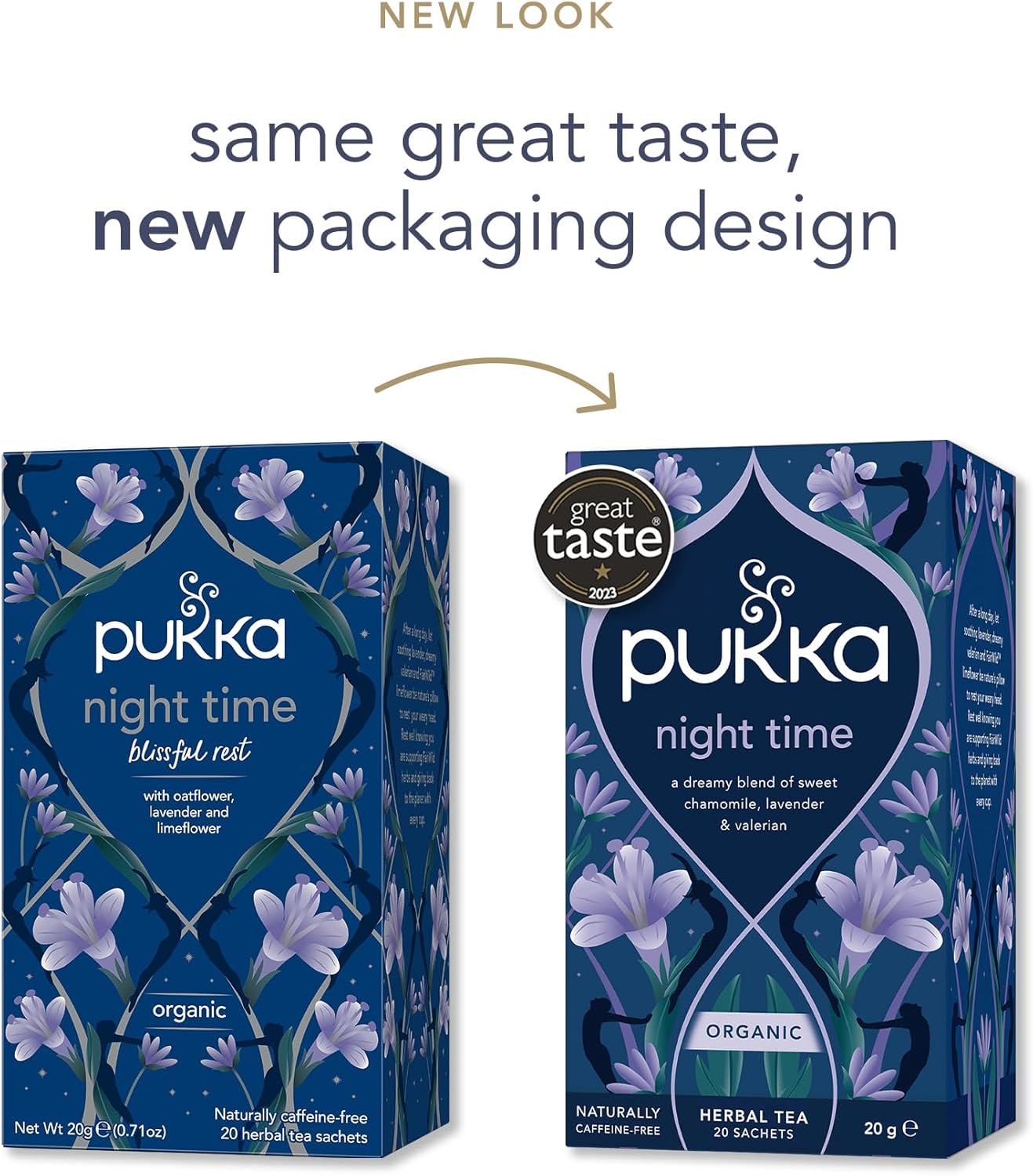 Pukka Herbs, Night Time Organic Herbal Sleep Tea Box, Chamomile, Lavender, Oat F...
