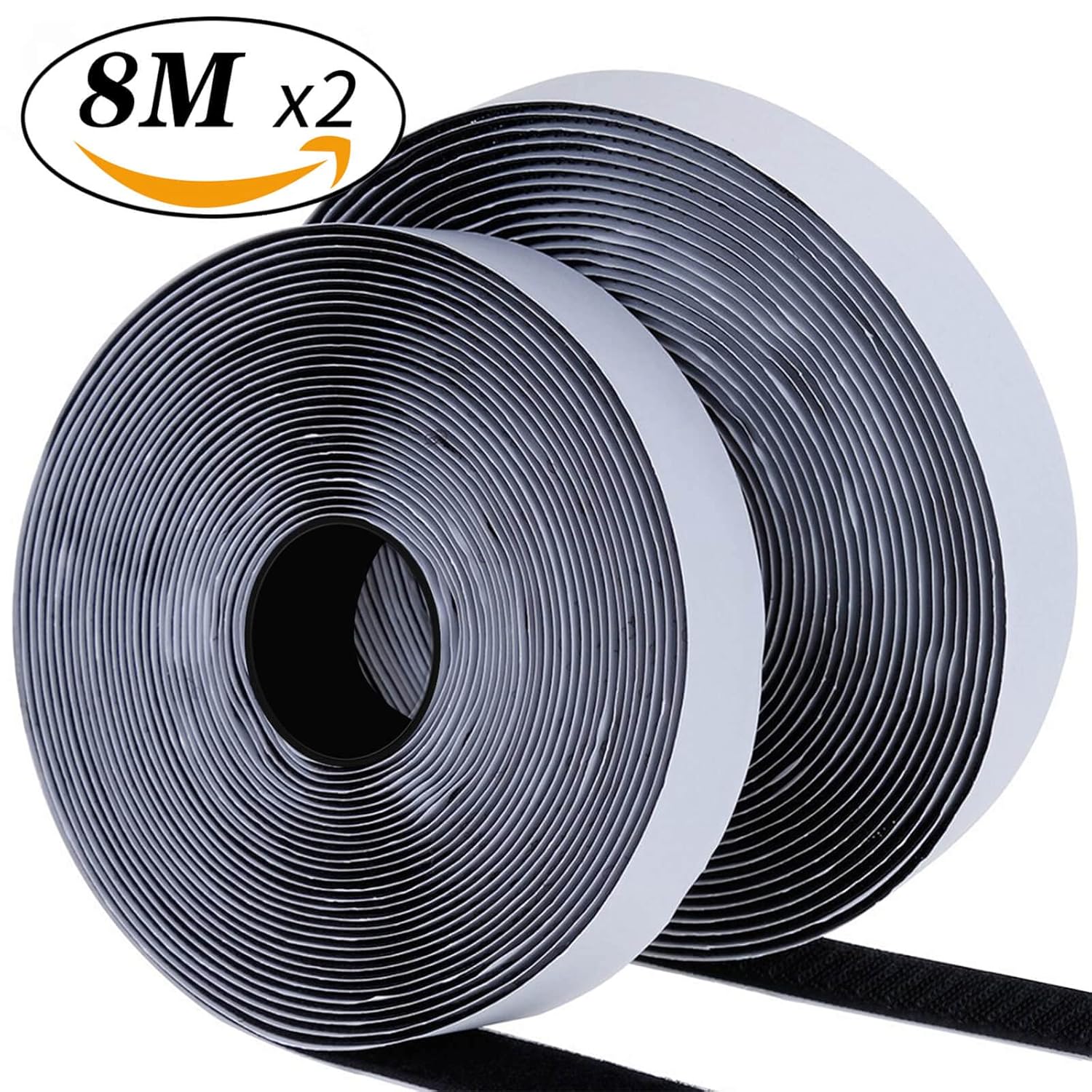 Blooven Hook and Loop Strip Tape 8 Meter Self Adhesive Sticky Back Fastening Tap...