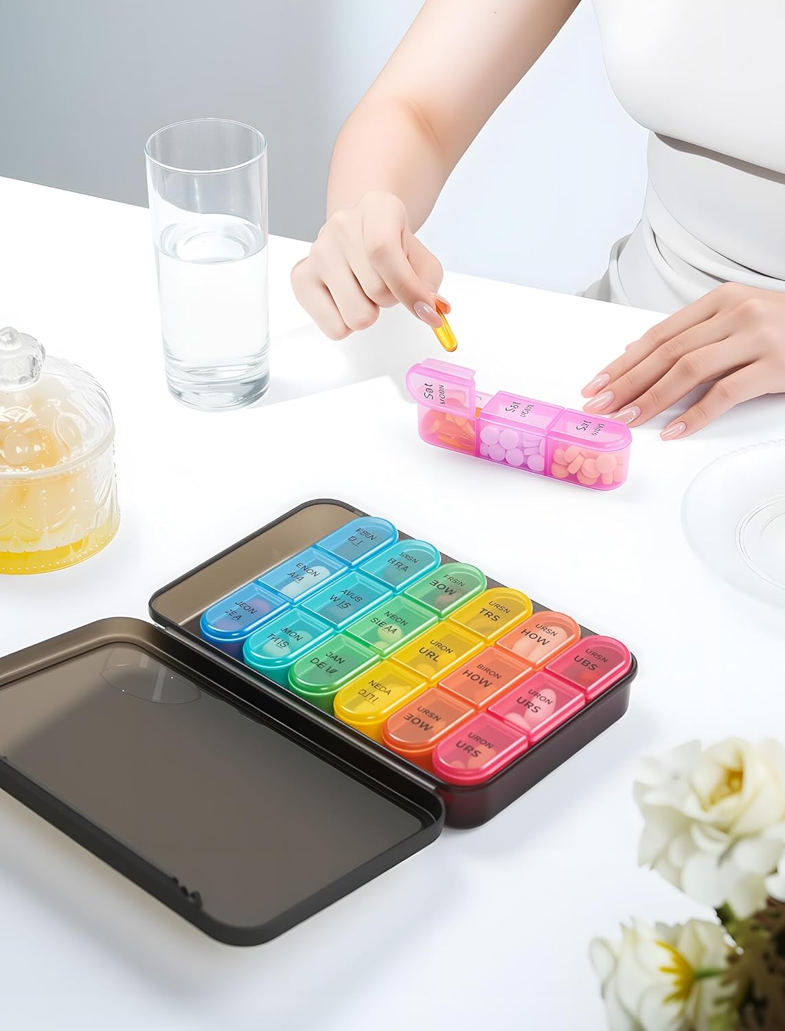 Zoolion Weekly Pill Box 7 Day 3 Times a Day (Morn/noon/Night), Daily Portable Tr...