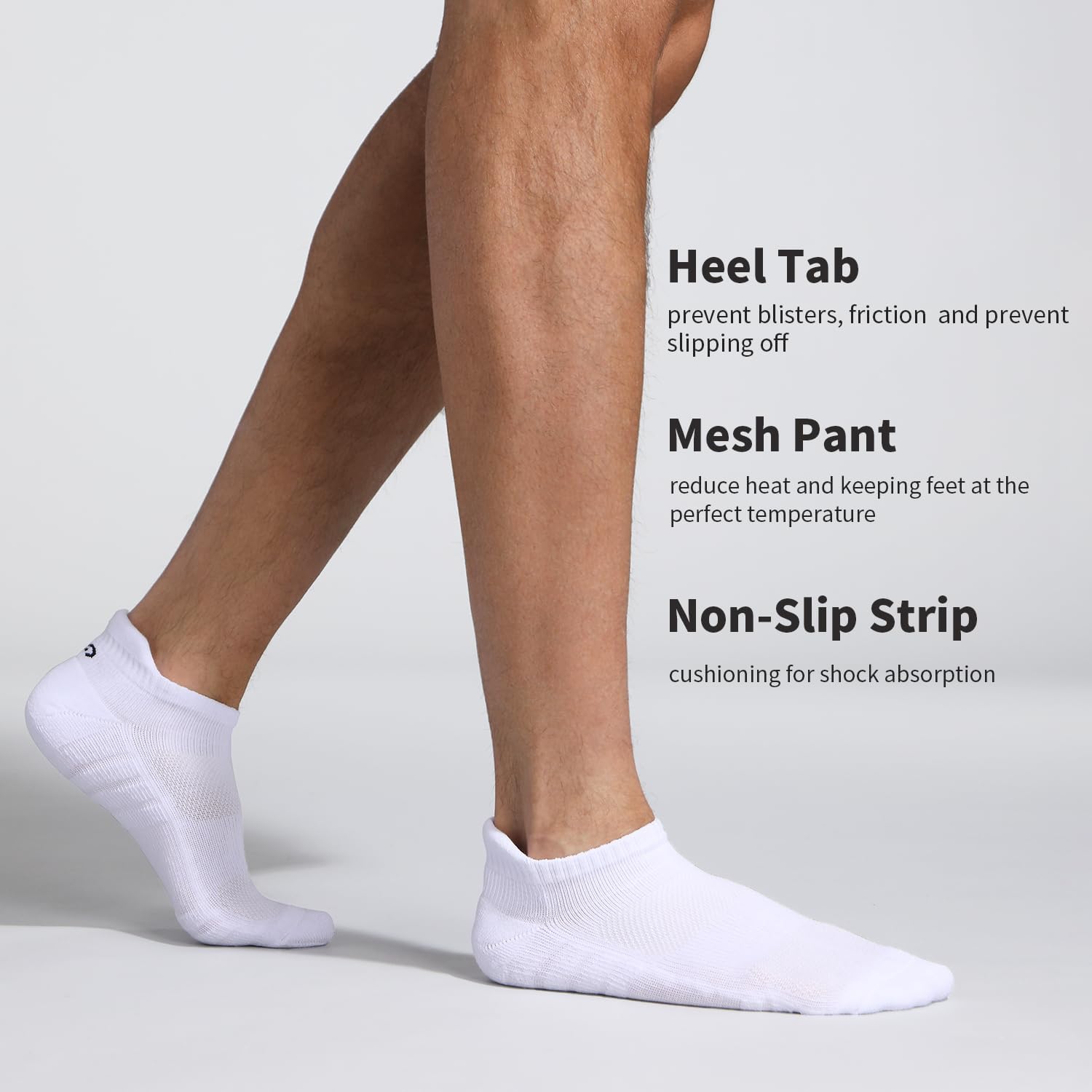 Lapulas Athletic Running Ankle Socks, Low Cut Cushioned Anti-Blister Tab Sports...