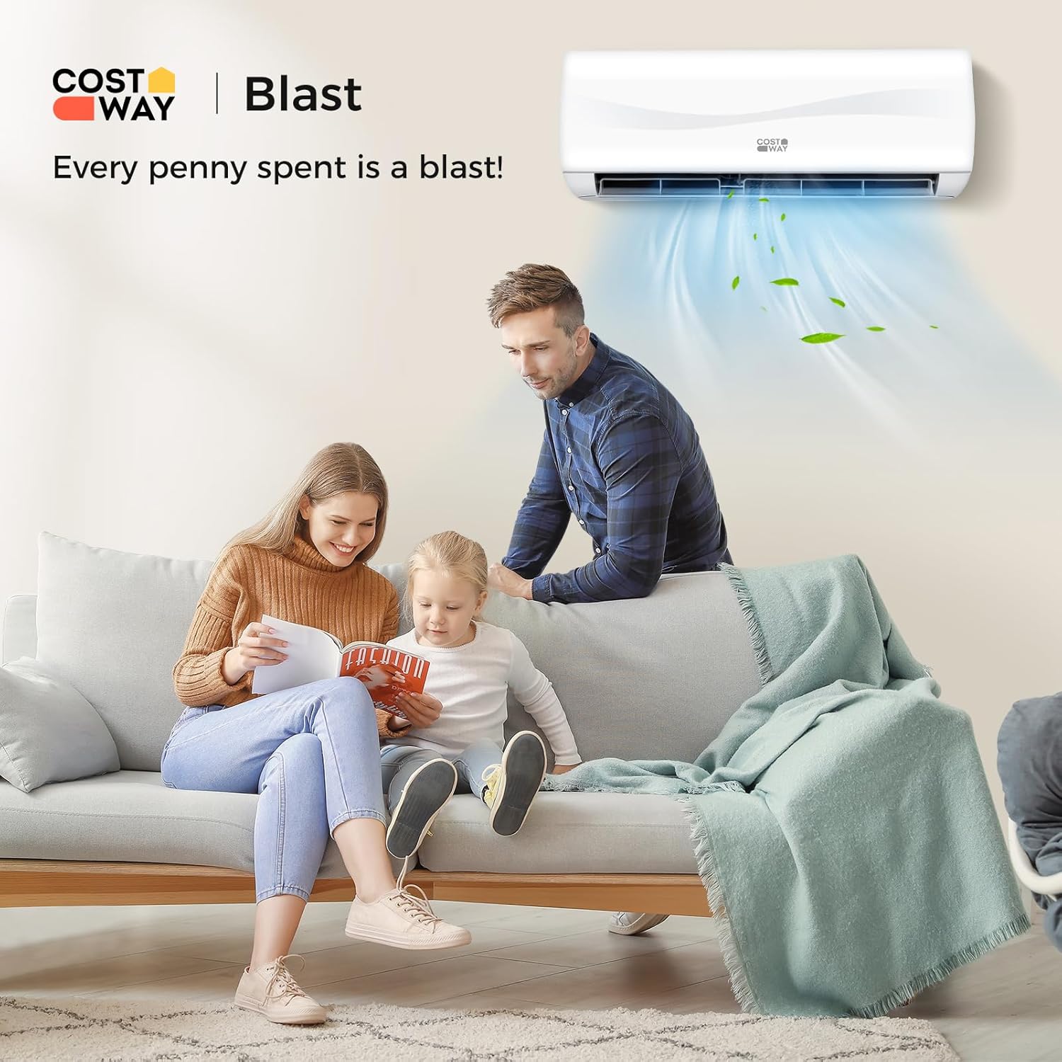 Efficient COSTWAY 12000BTU Air Conditioner, Special Mini Split Air Cooling Solut...
