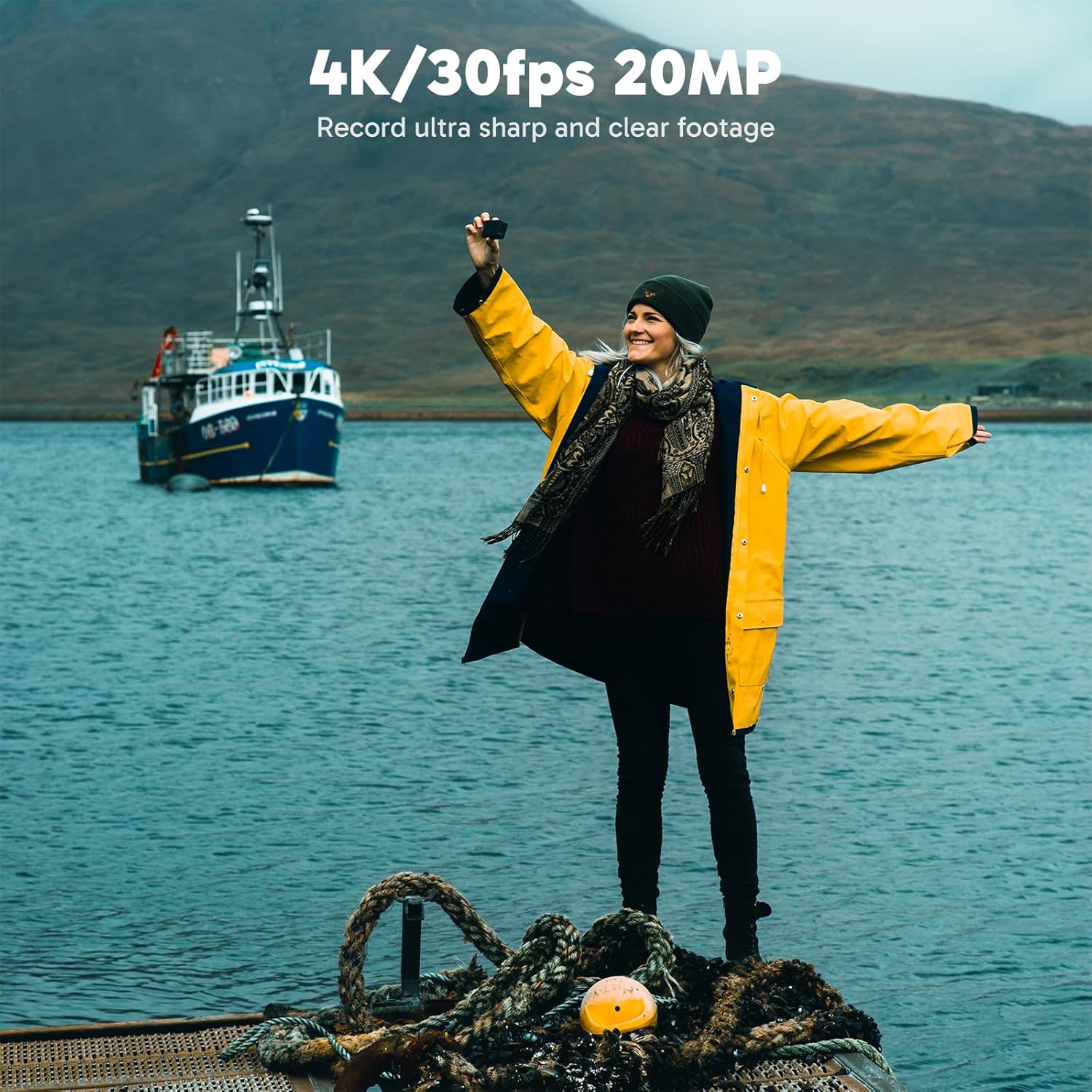 AKASO EK7000 Pro Action Camera Floating Hand Grip Bundle - Includes 4K30FPS EK70...