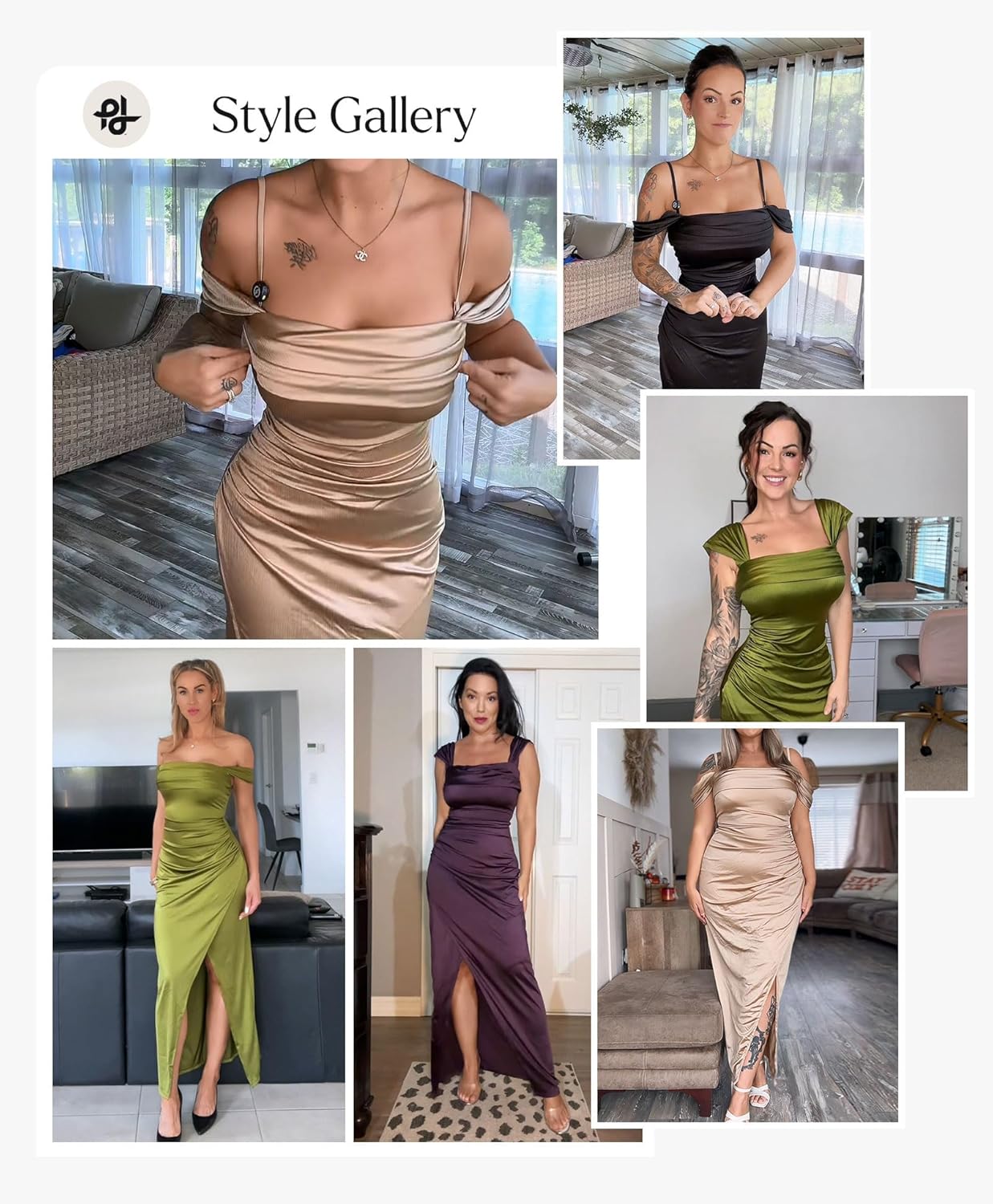 Elegant Popilush Women's Shapewear, Special Maxi Dress With Multi Way Wear, Styl...