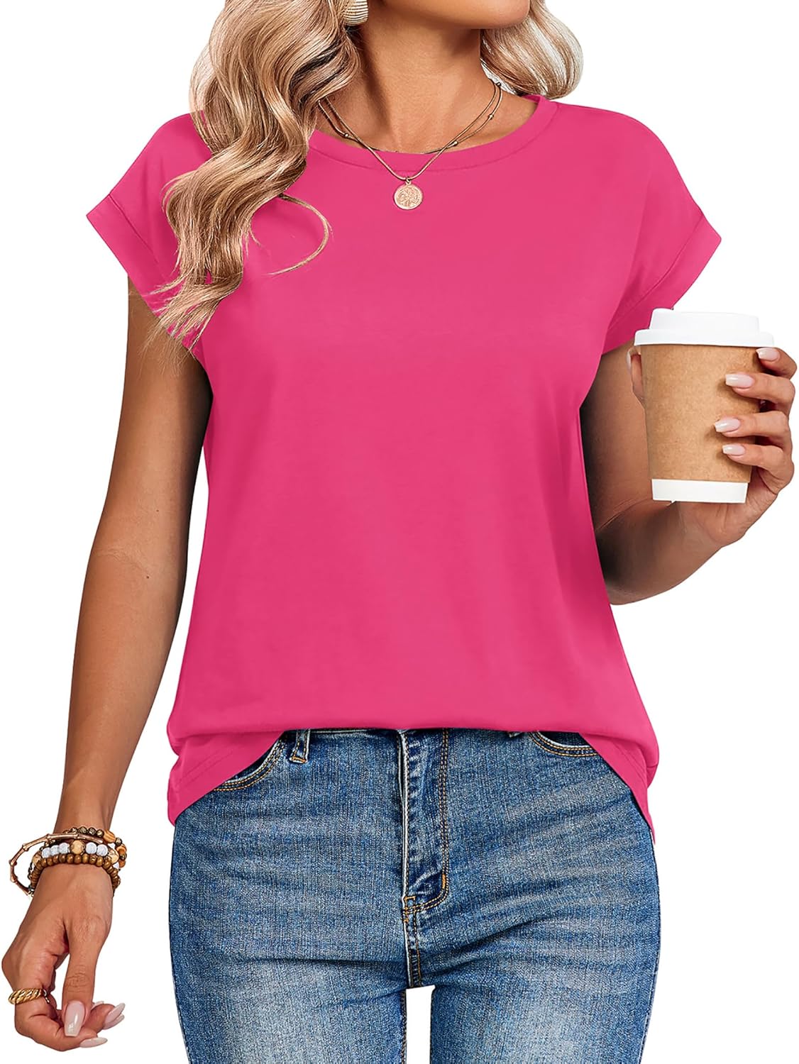 Trendy Zeagoo Women's Tops, Special Summer Casual Cap Sleeve T-Shirts, Unique Bu...