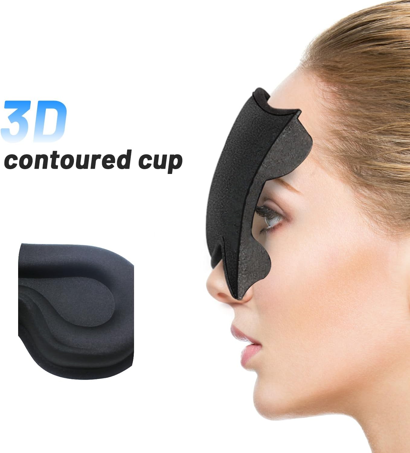 Sleep Mask for Men Women, Special Upgraded 3D Contoured Cup Eye Mask, Innovative...