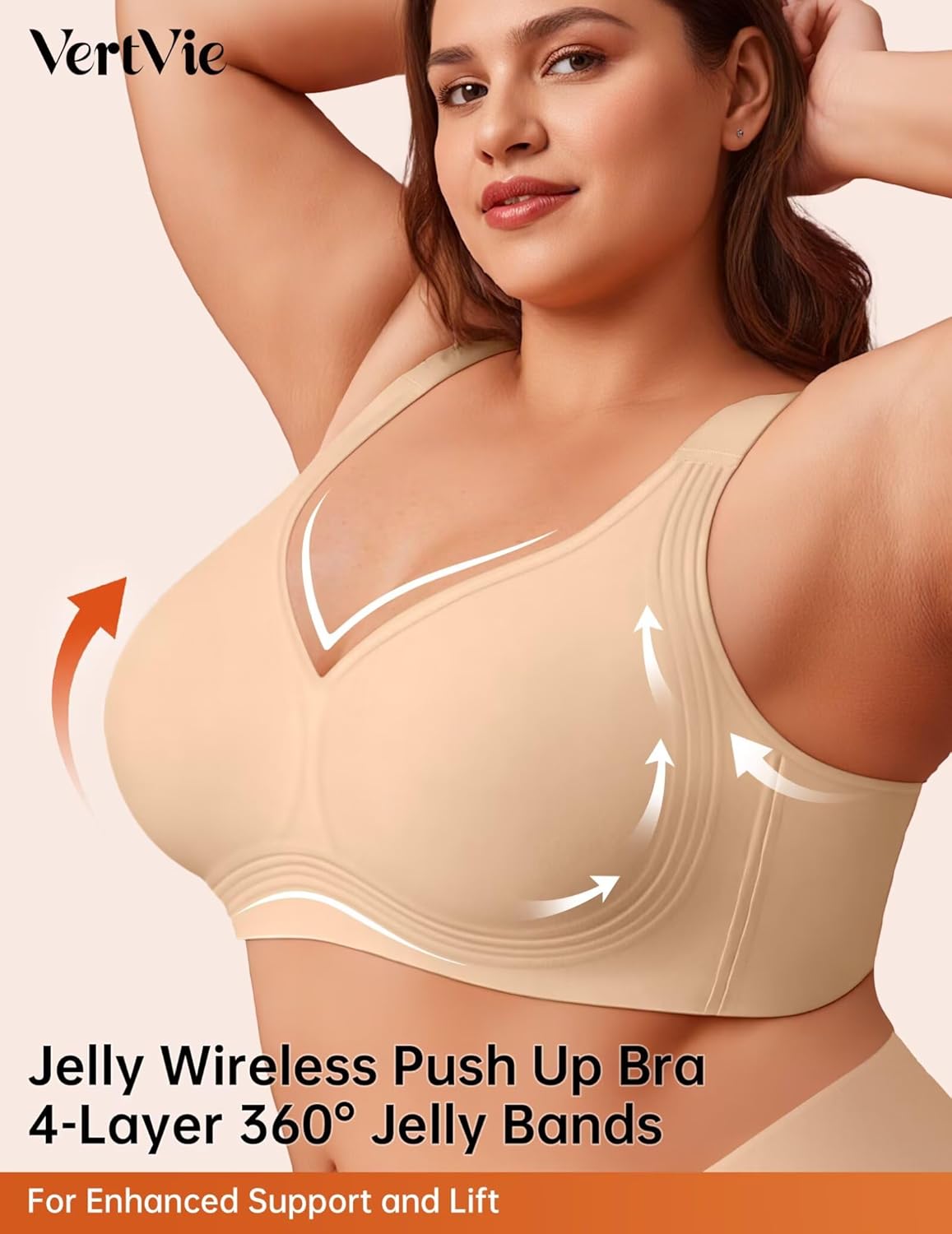 Vertvie Jelly Bras, Special Comfortable Bras for Women Plus Size, Innovative Min...