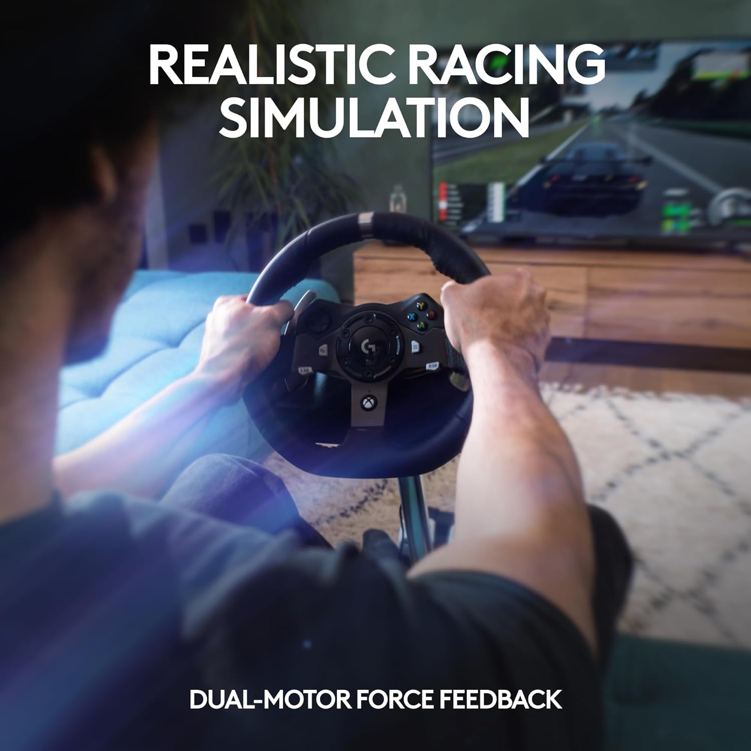 Logitech G920 Driving Force Racing Wheel and Floor Pedals, Real Force Feedback,...