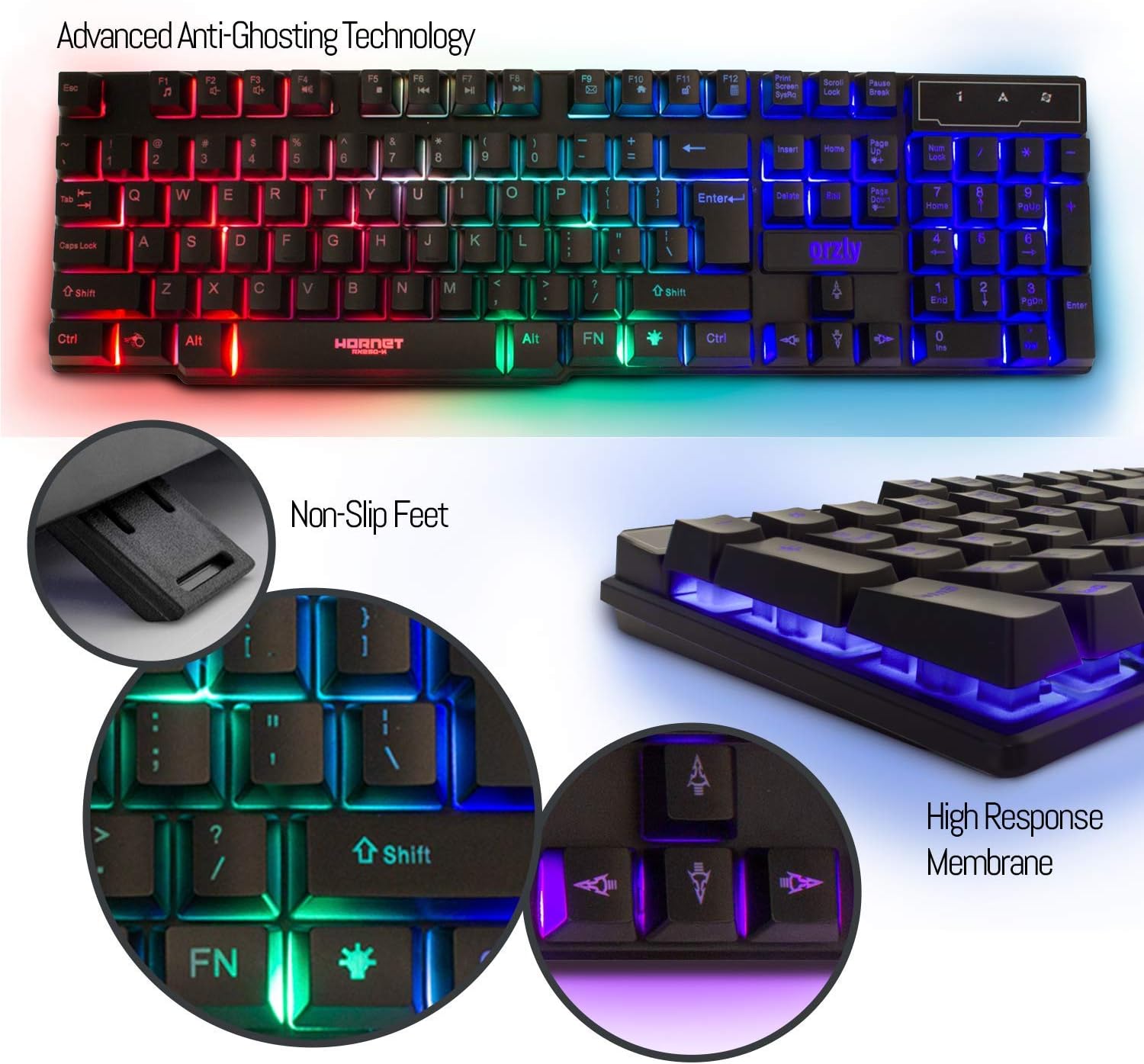 Gaming Keyboard and Mouse and Mouse pad and Gaming Headset, Wired LED RGB Backli...