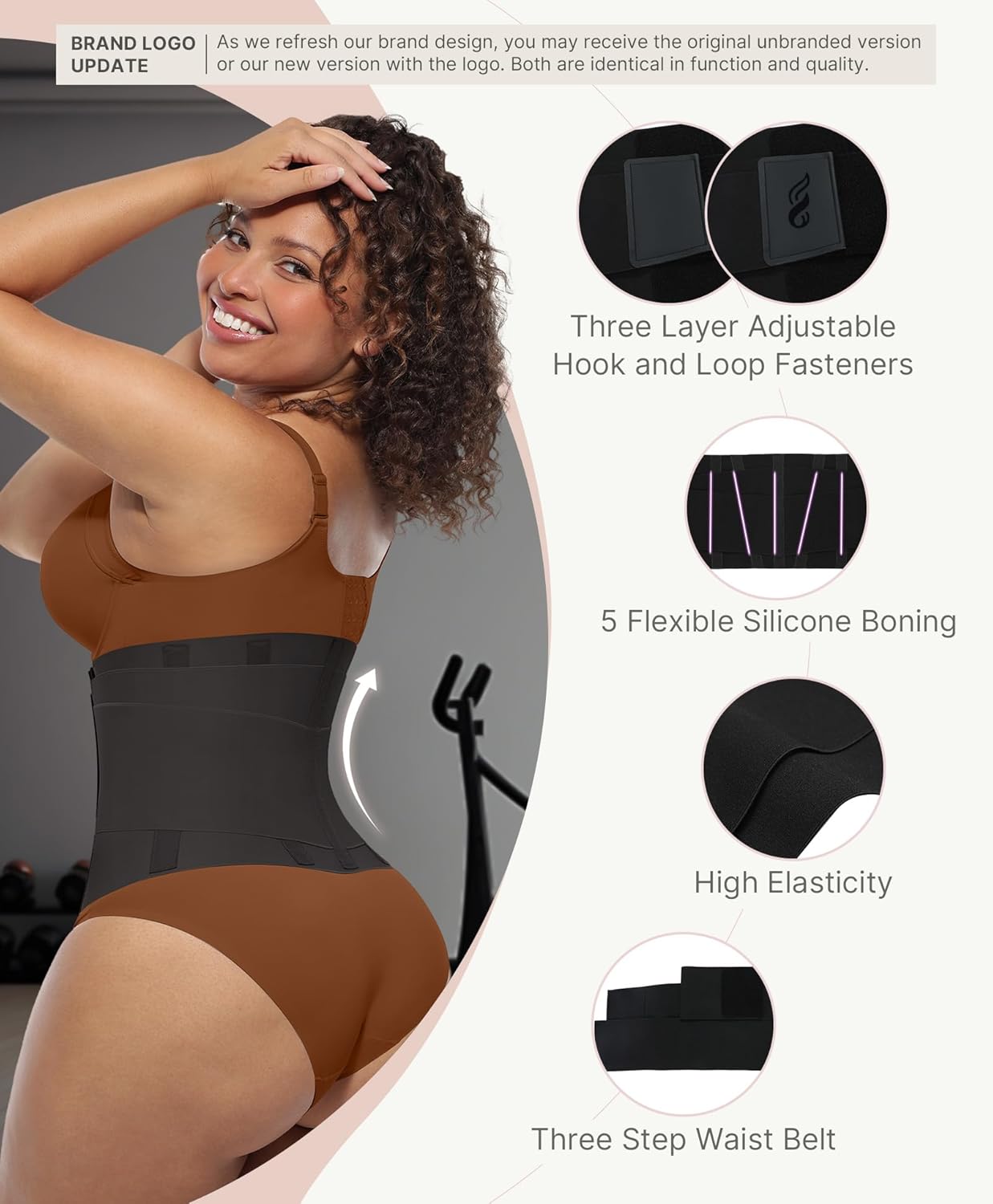 FeelinGirl Waist Trainer Belt Waist Cincher Trimmer Ab Belt Tummy Control Body S...