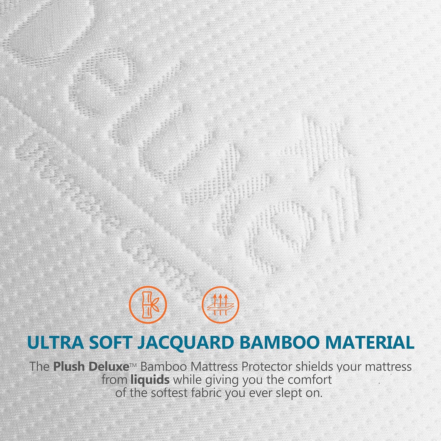 PlushDeluxe Premium Bamboo Mattress Protector – Queen Size, Waterproof, & Ultra...