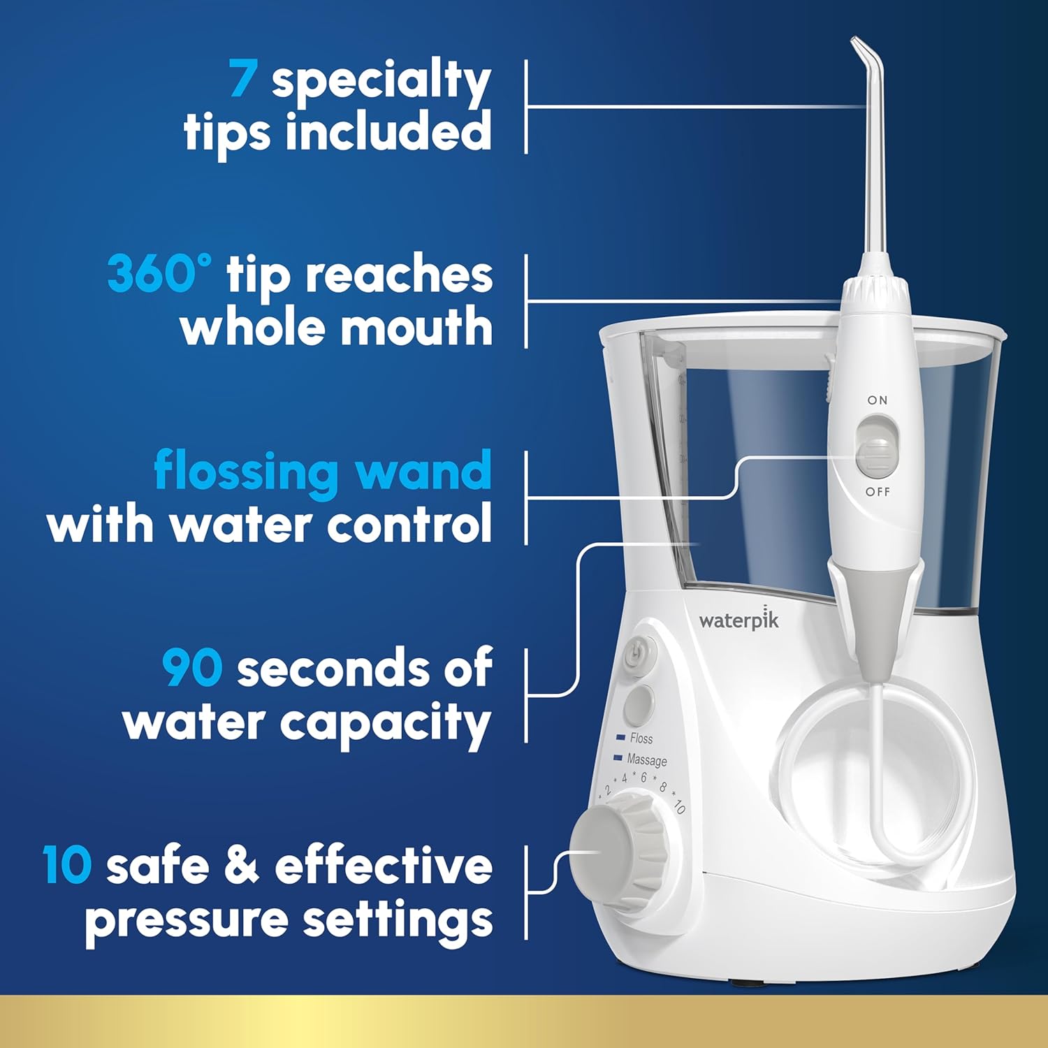 Waterpik Aquarius Water Flosser For Teeth Cleaning, Gums, Braces, Dental Care, E...