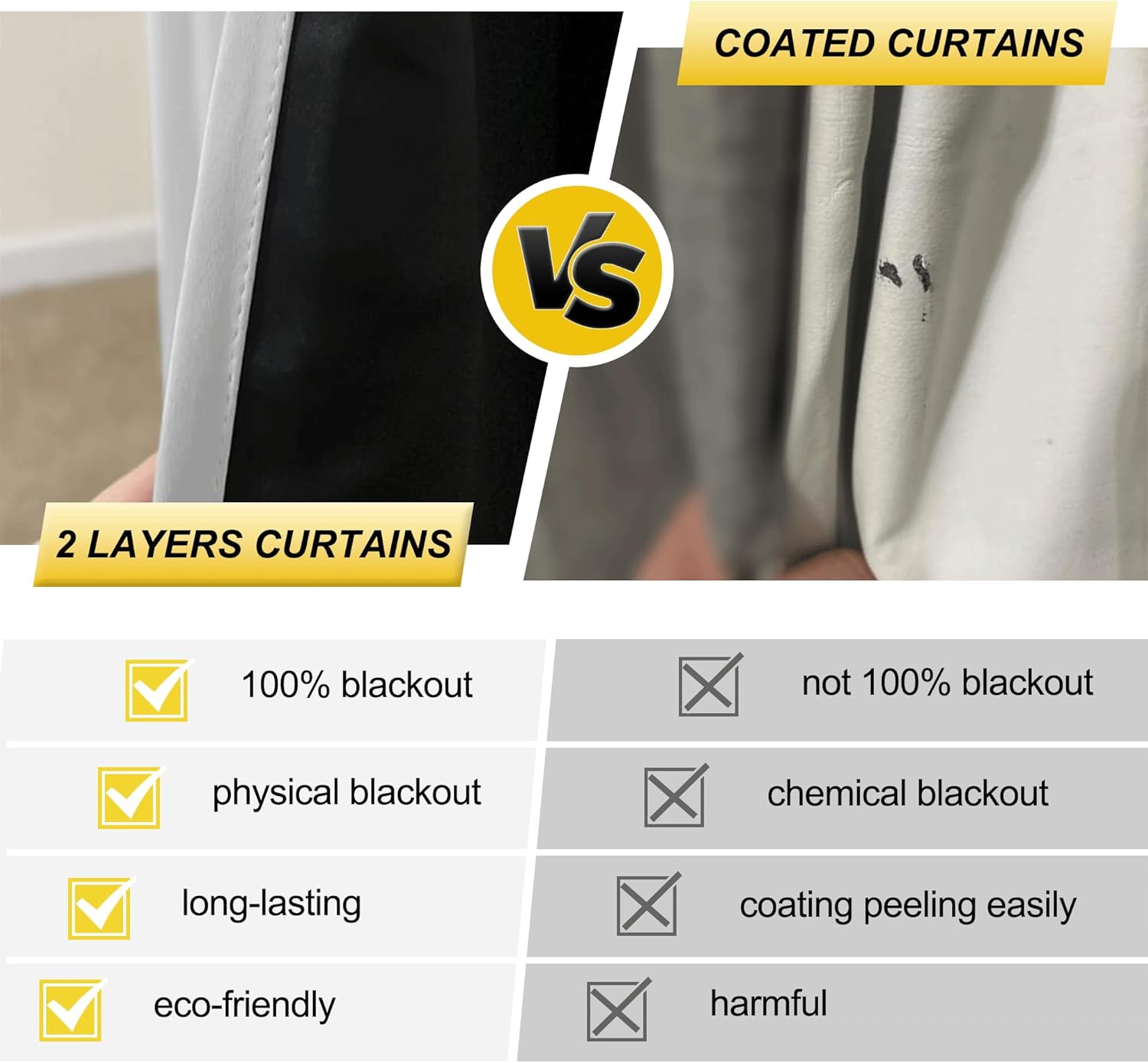 NICETOWN 100% Blackout Window Curtain Panels, Cold and Full Light Blocking Drape...