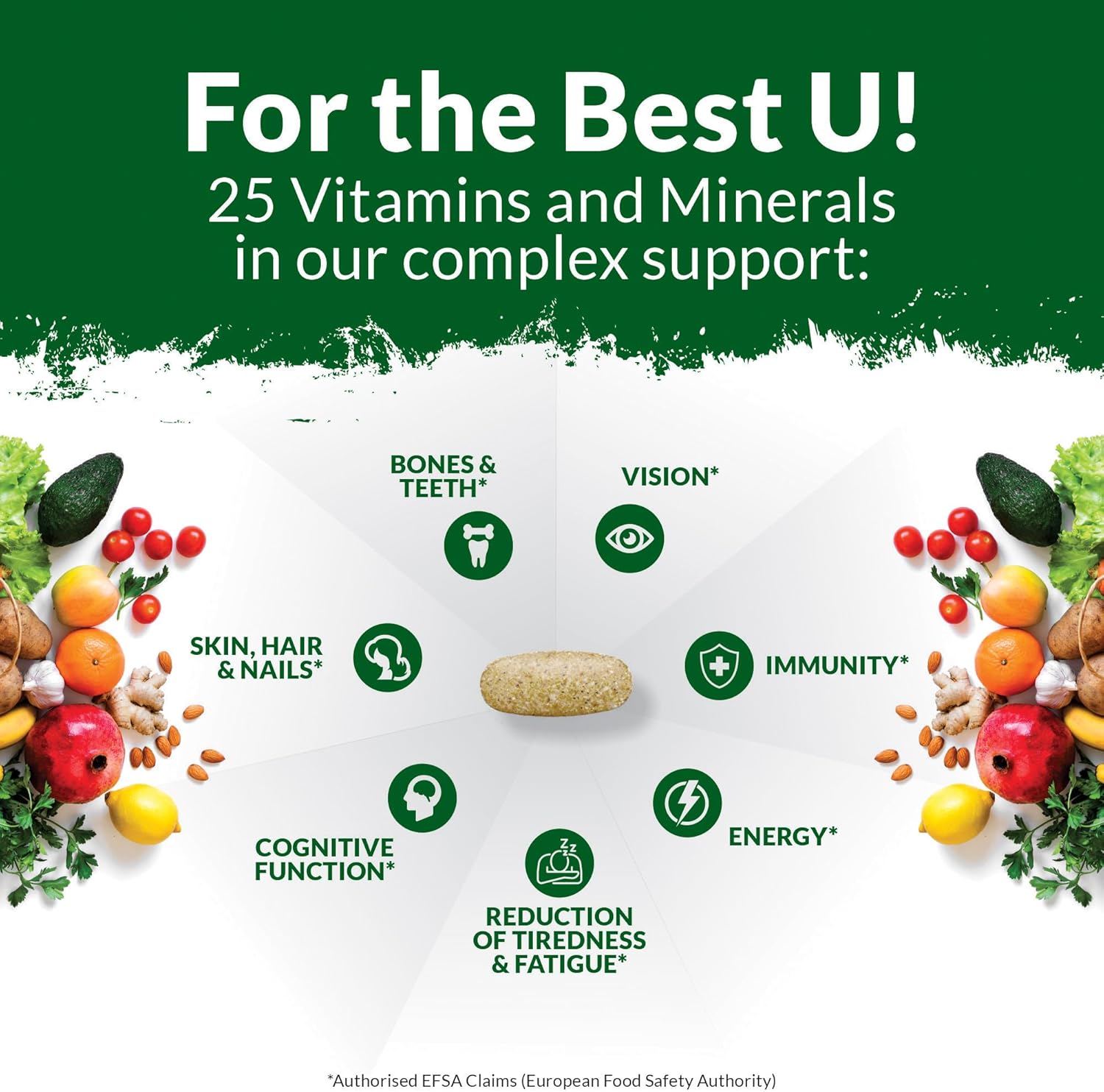 Nu U Nutrition - A-Z Multivitamin Tablets for Women & Men - 365 Tablets - 12 Mon...