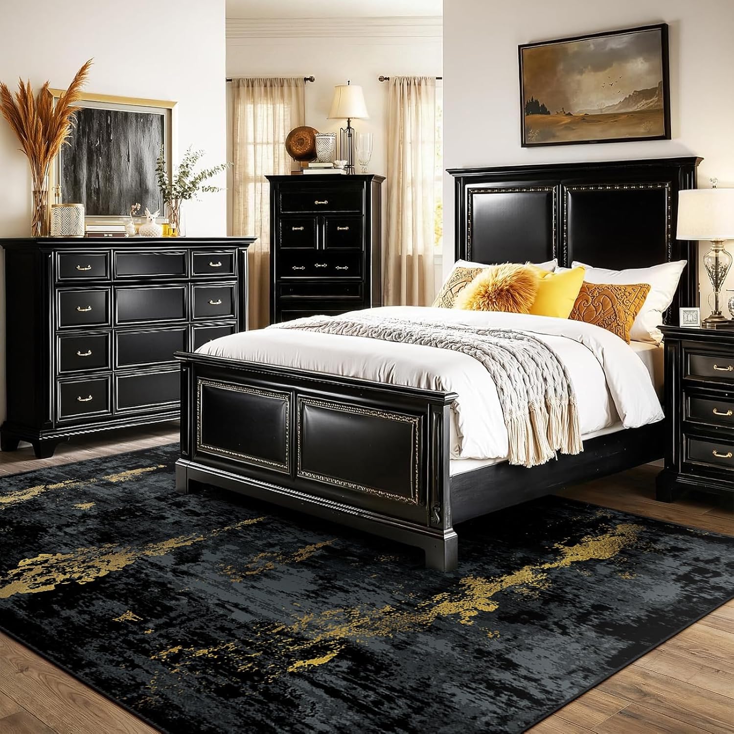 RELEANY Washable Area Rugs 8'x10' Non-Slip Modern Abstract Soft for Living Room...