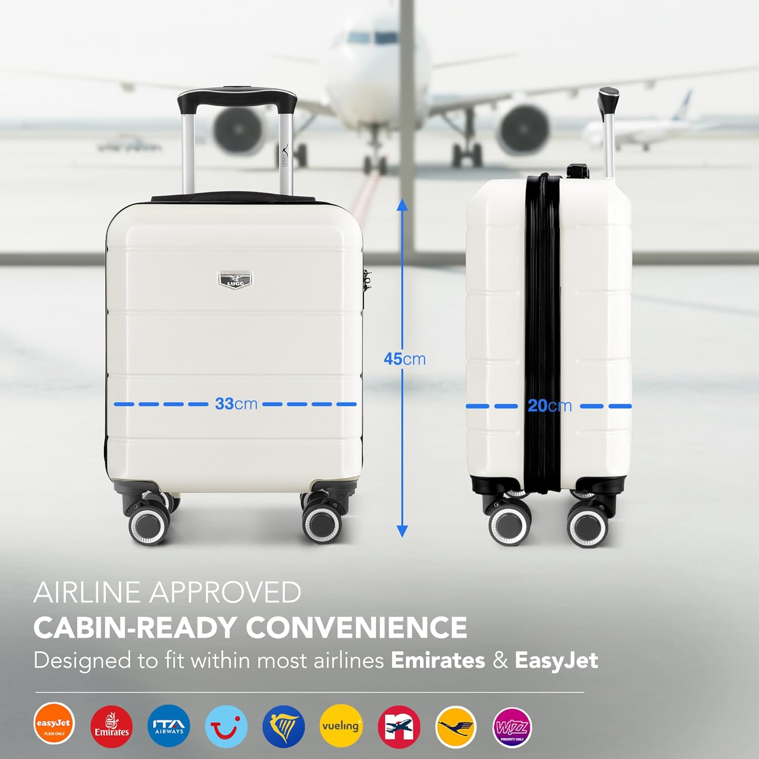 Top LUGG 15 Inch Jetset Travel Bag, Special Lightweight Travel Cabin Bag, Innova...