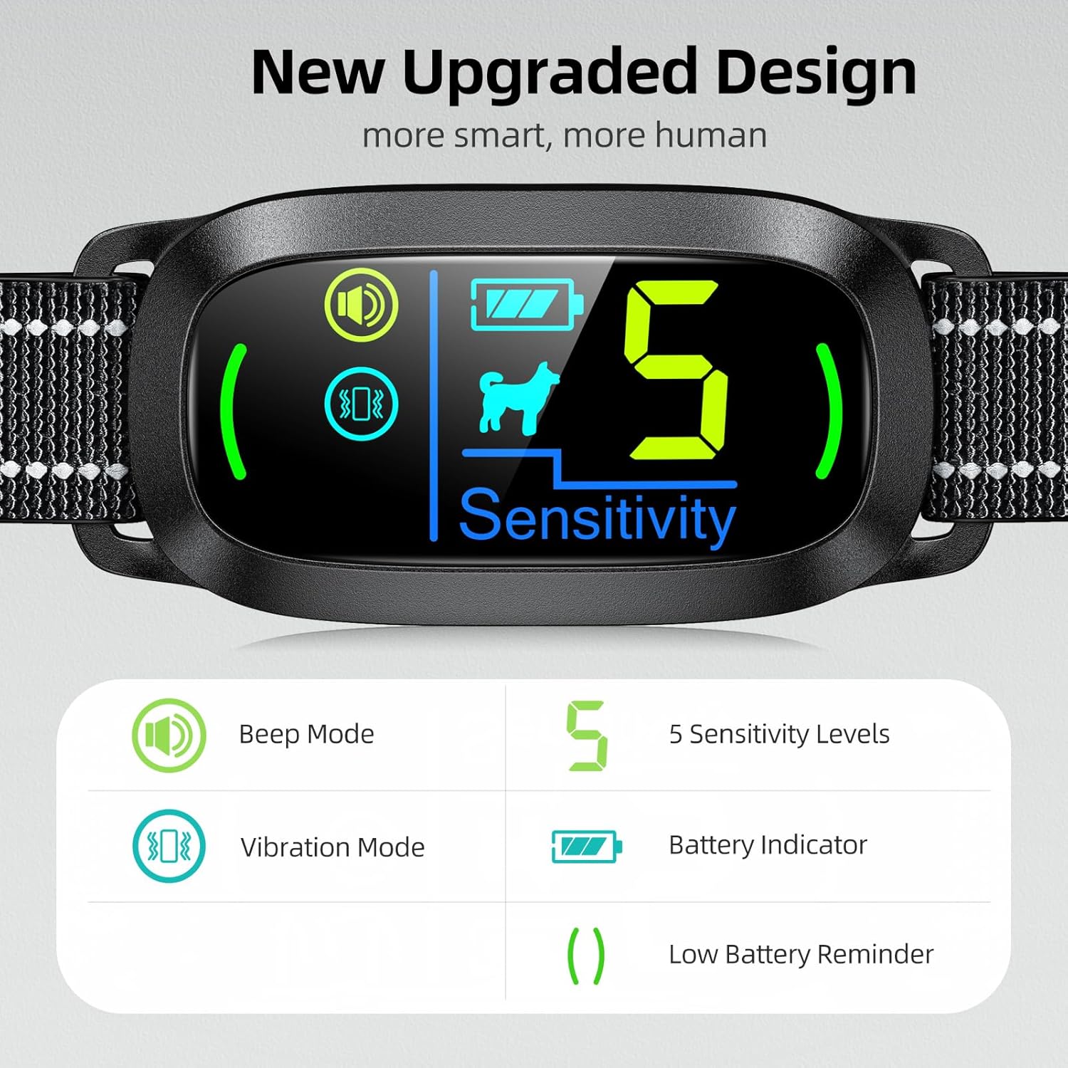 FAFAFROG Dog Bark Collar, Rechargeable Smart Colla...