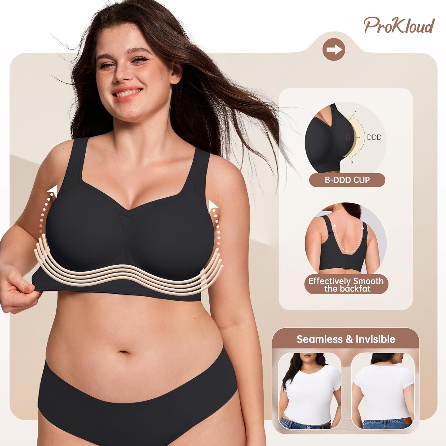 ProKloud Jelly Bras, Special Wireless Bra for Comfort and Support, Innovative No...