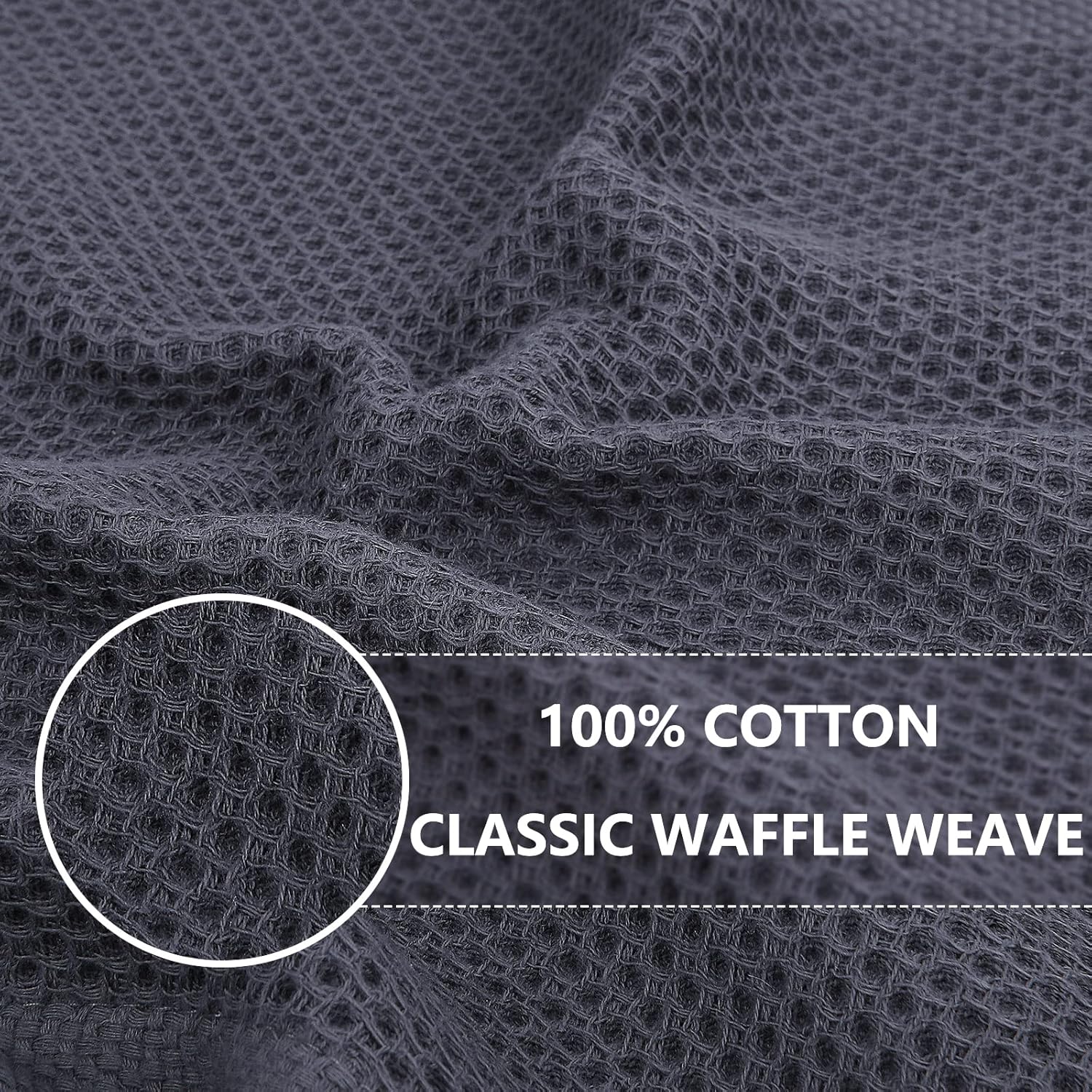 Homaxy 100% Cotton Waffle Weave Kitchen Dish Cloths, Ultra Soft Absorbent Quick...
