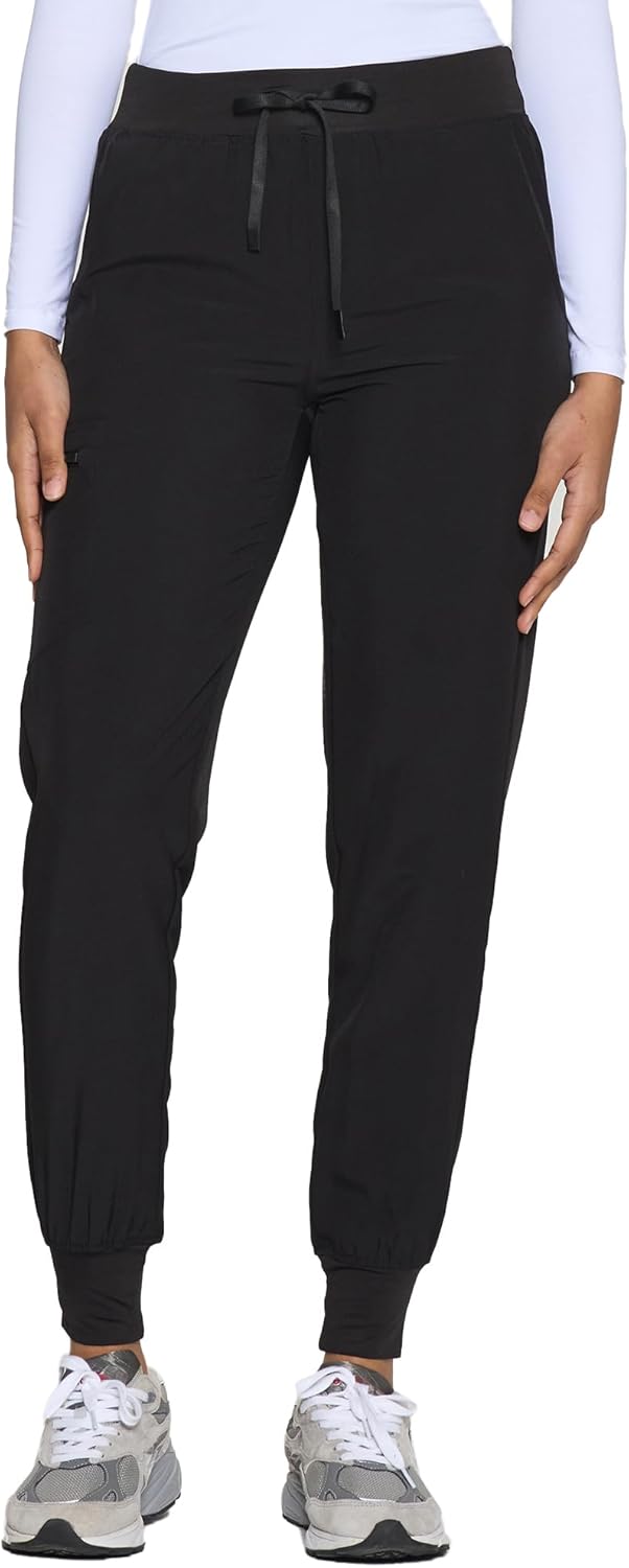 COZYFIT Womens Scrub Pants - Soft Stretch Yoga Style with 5 Pockets, Slim Fit Jo...