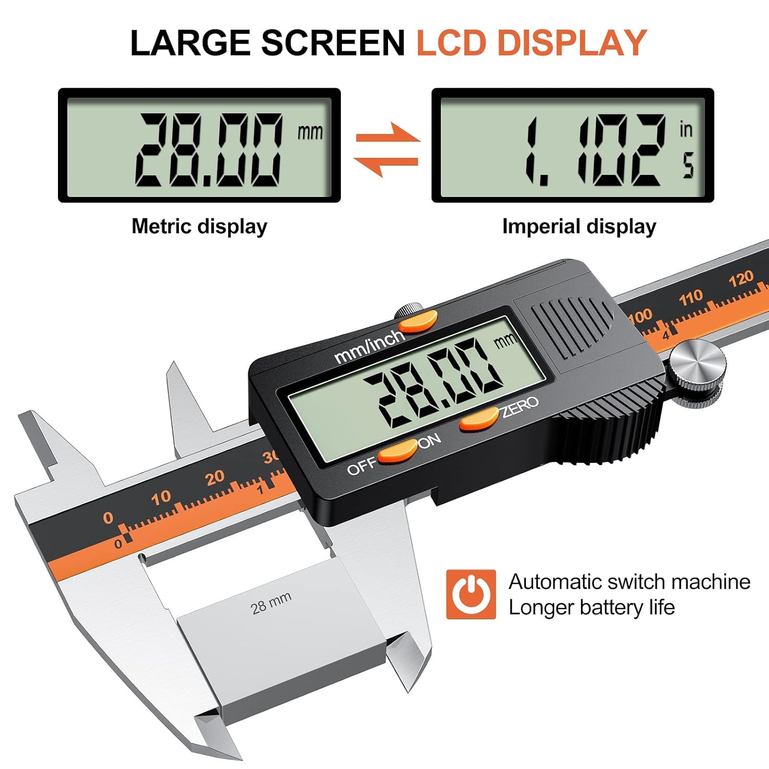 Digital Vernier Caliper, Preciva 150mm Electronic Micrometer Calipers, Measuring...