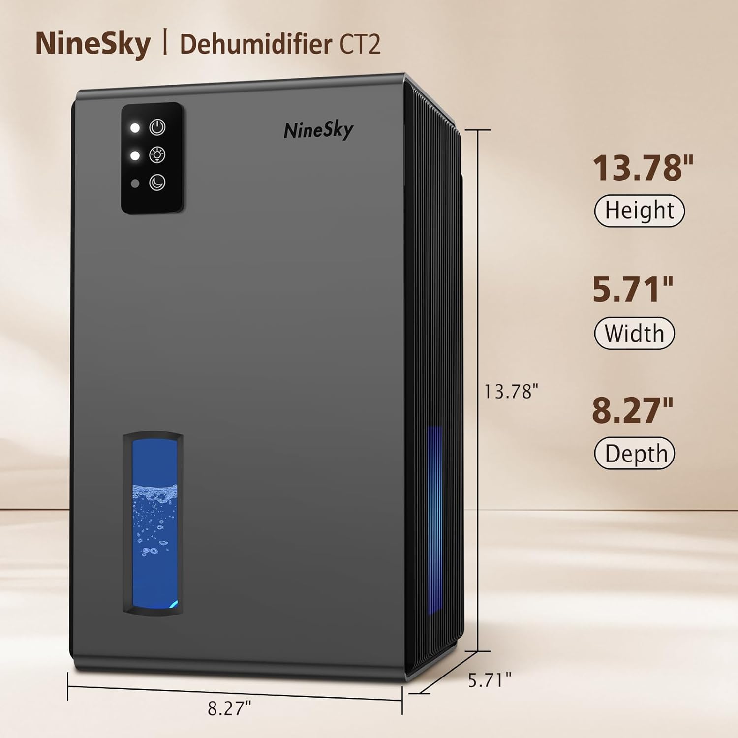 High-Quality NineSky Dehumidifier, Efficient Dehumidifiers for 1000 sq.ft Homes...