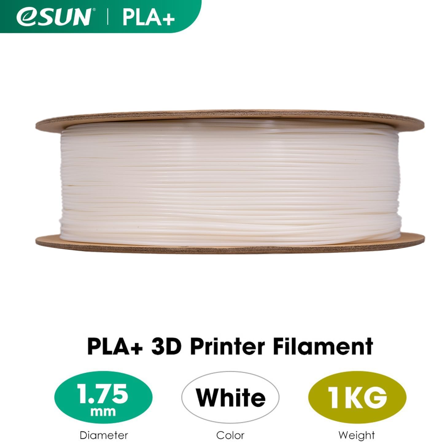 eSUN PLA+ Filament 1.75mm, Enhanced Toughness 3D Printer Filament PLA Plus, Dime...