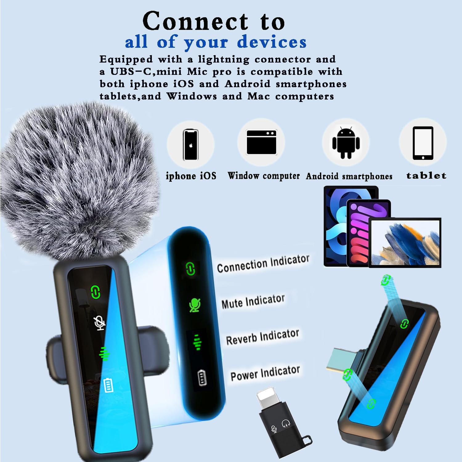 Wireless Lavalier Microphone for iPhone, Special Microphone for Video Recording...